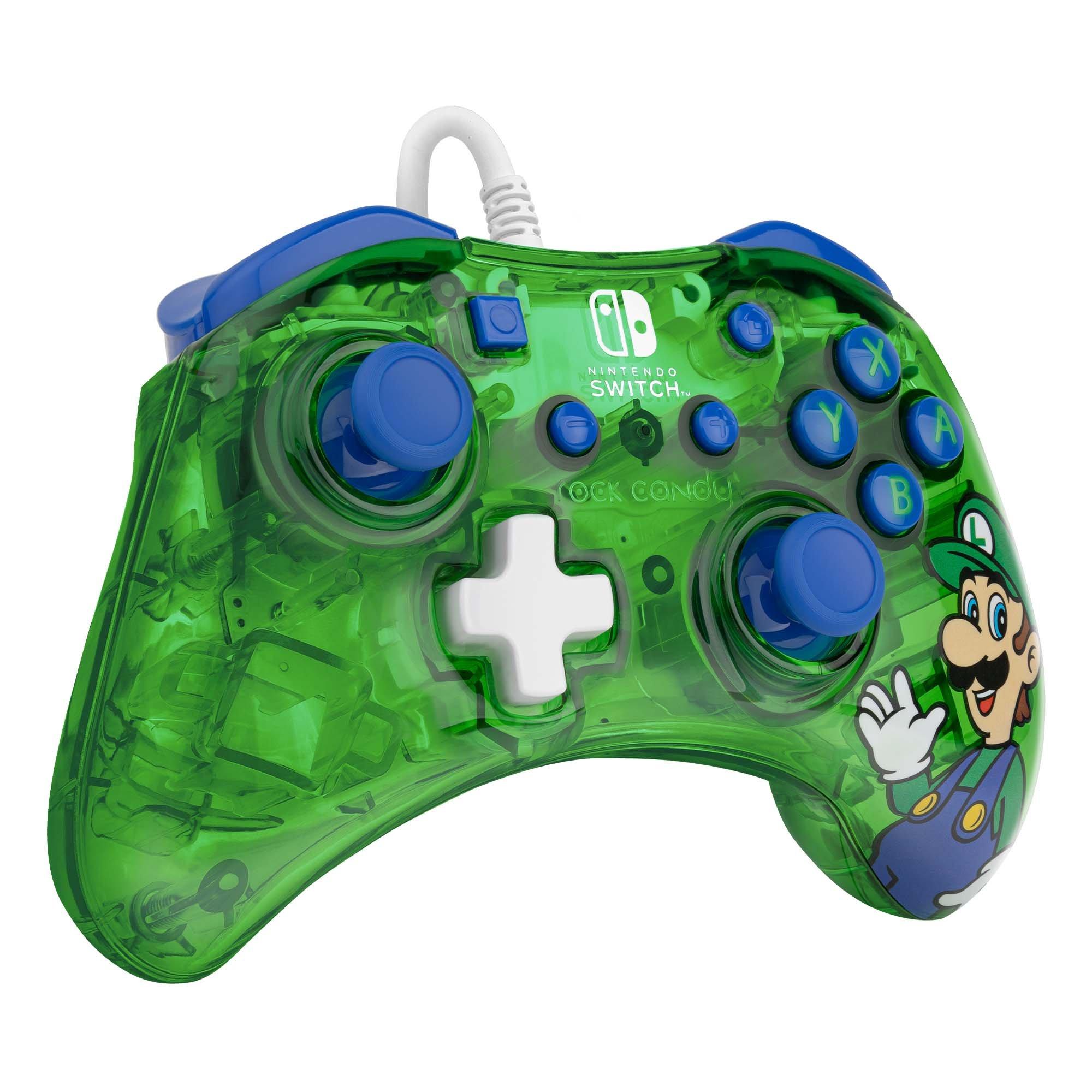 PDP Rock Candy Wired Controller for Nintendo Switch Luigi Lime