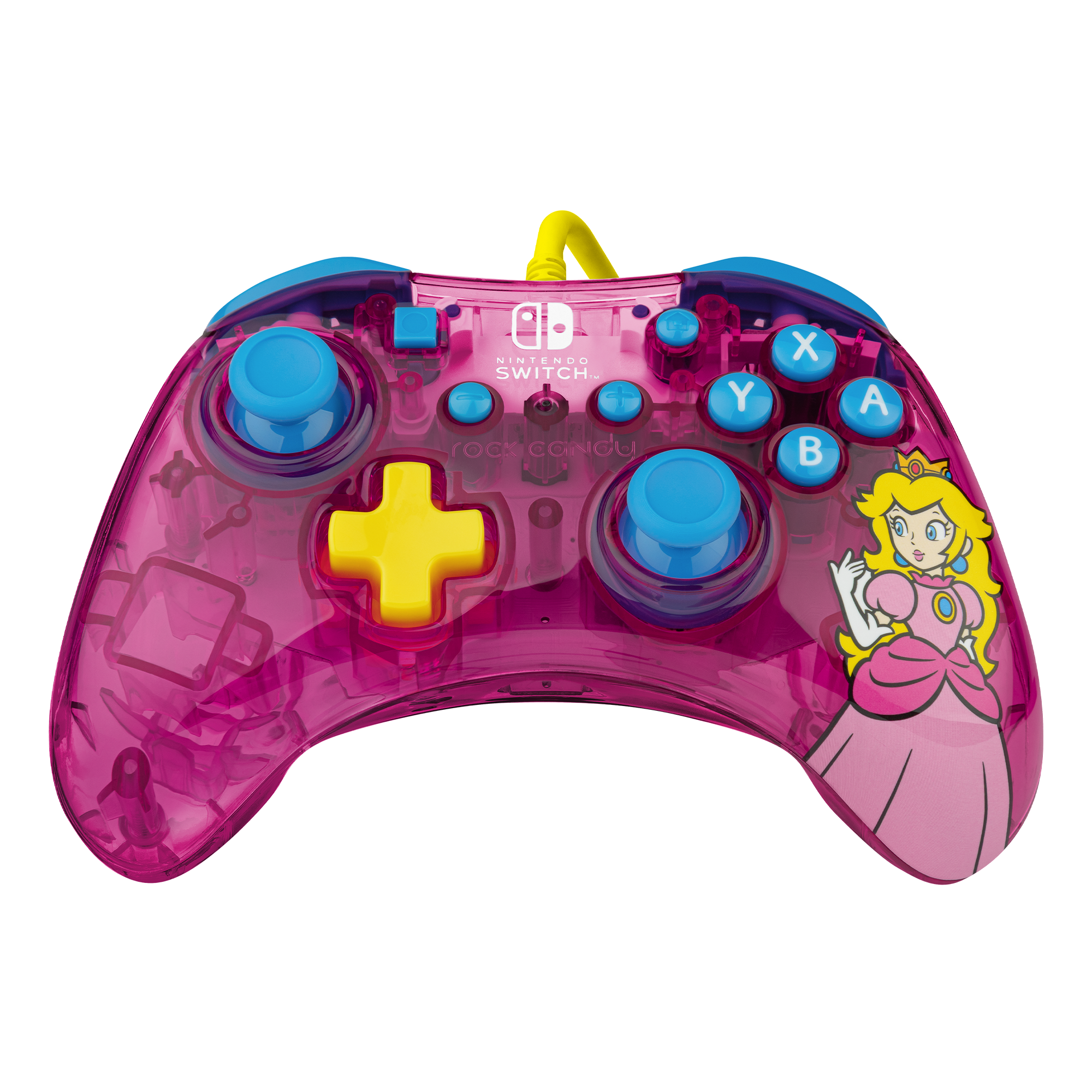 PDP Rock Candy Wired Controller Princess Peach Switch - Gaming