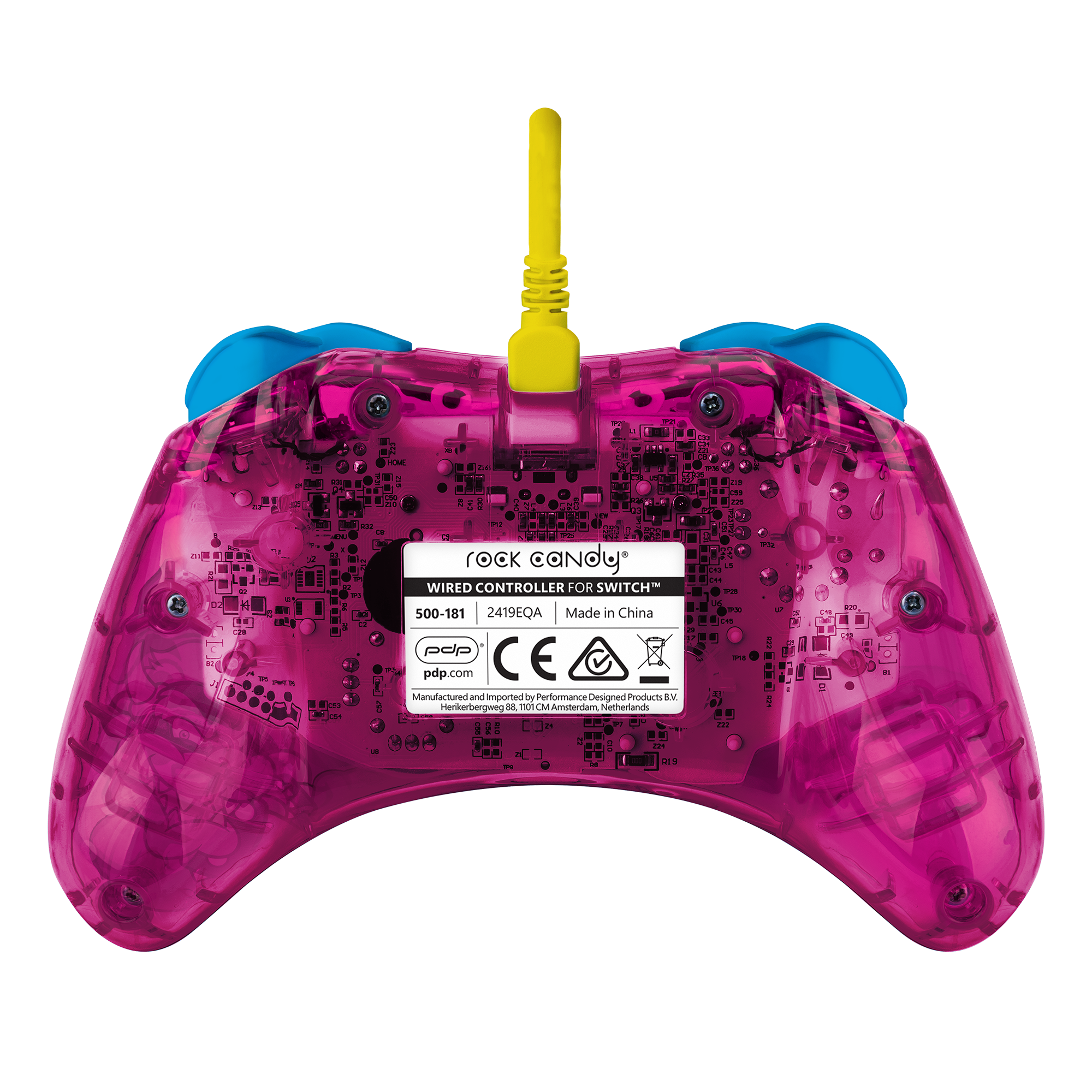 PDP Rock Candy Wired Controller for Nintendo Switch Bubblegum Peach