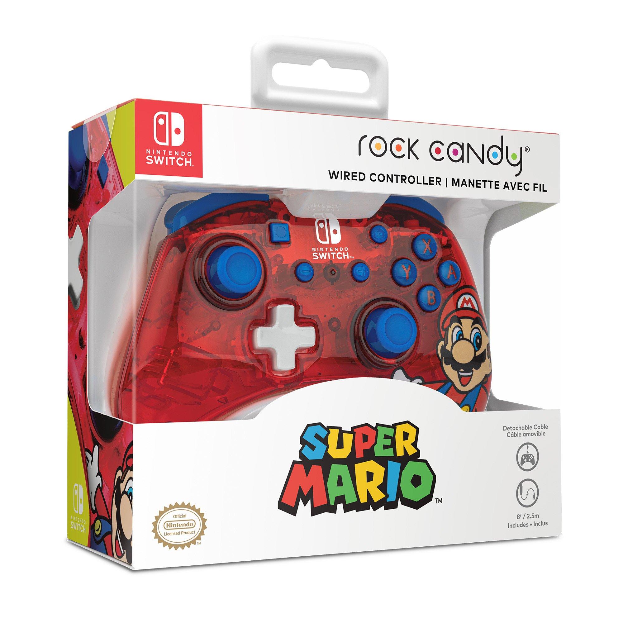 Rock Candy Super Mario Bros. Mario Wired Controller for Nintendo Switch