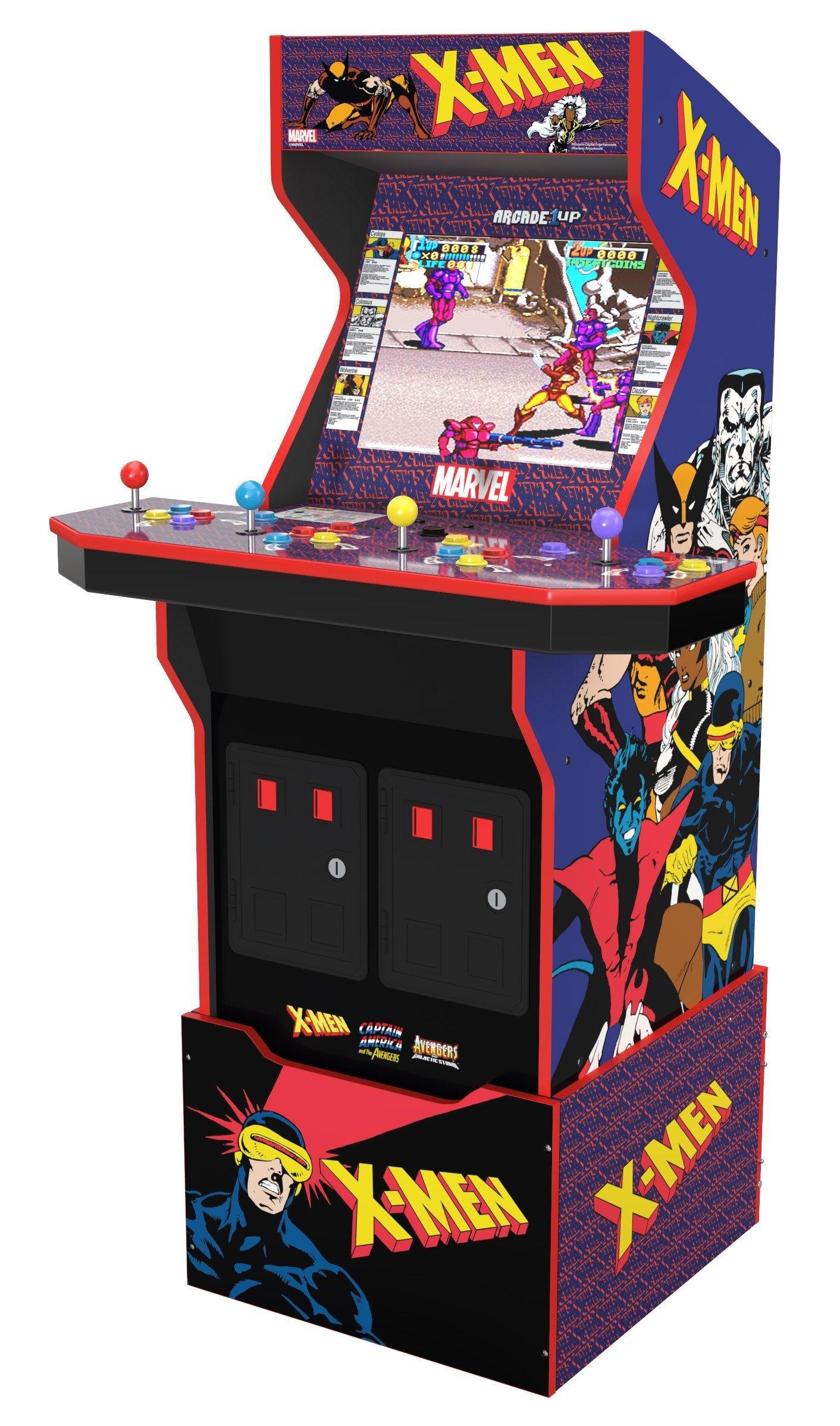 X Men 4 Player Wi Fi Enabled Arcade Cabinet With Stool
