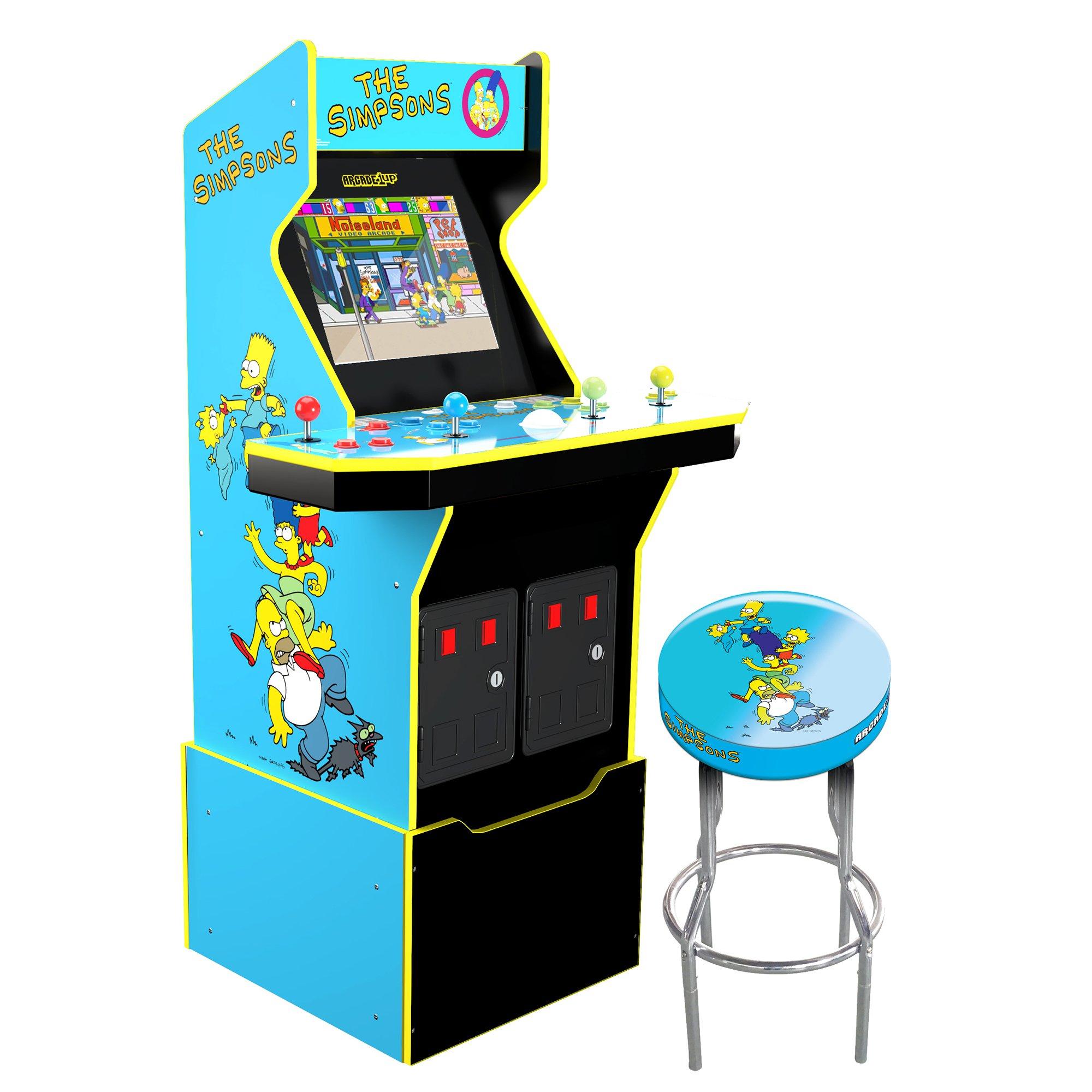 Arcade1Up The Simpsons 4-Player Wi-Fi Enabled Arcade Cabinet with Stool