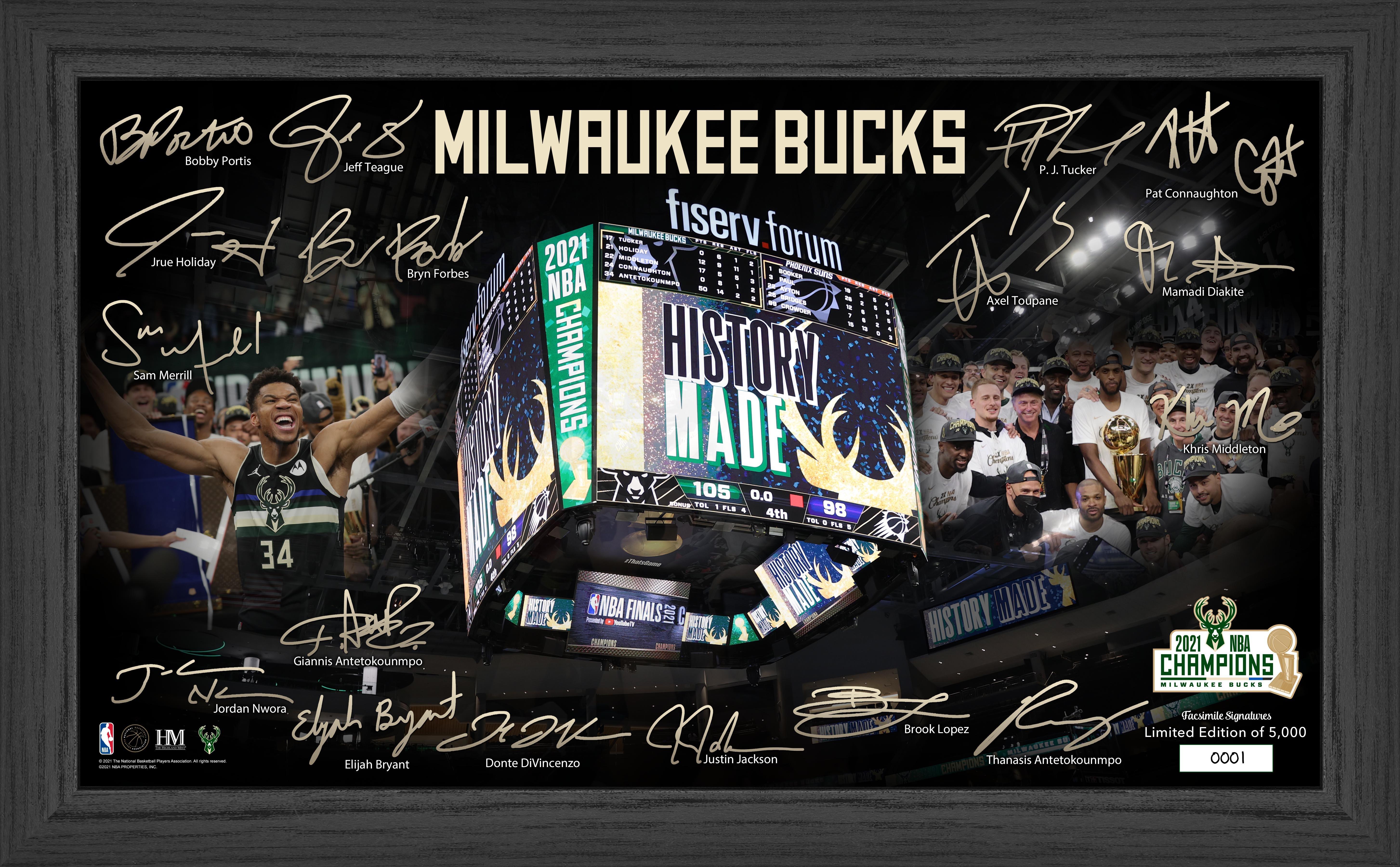 Highland Mint NBA Milwaukee Bucks 2021 NBA Finals Champions Celebration Signature Court