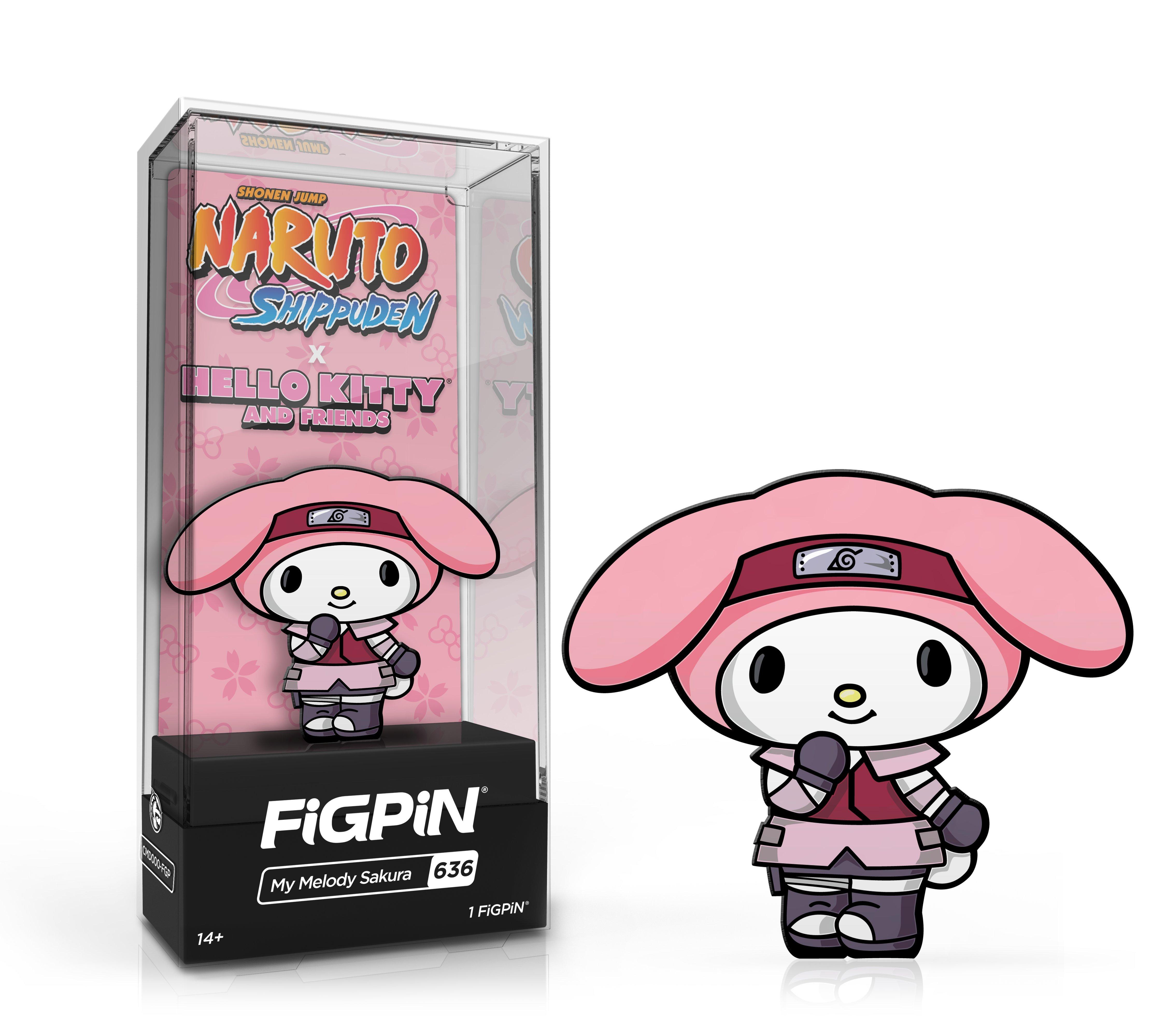 FiGPiN Naruto Shippuden x Hello Kitty My Melody Sakura Collectible Enamel Pin