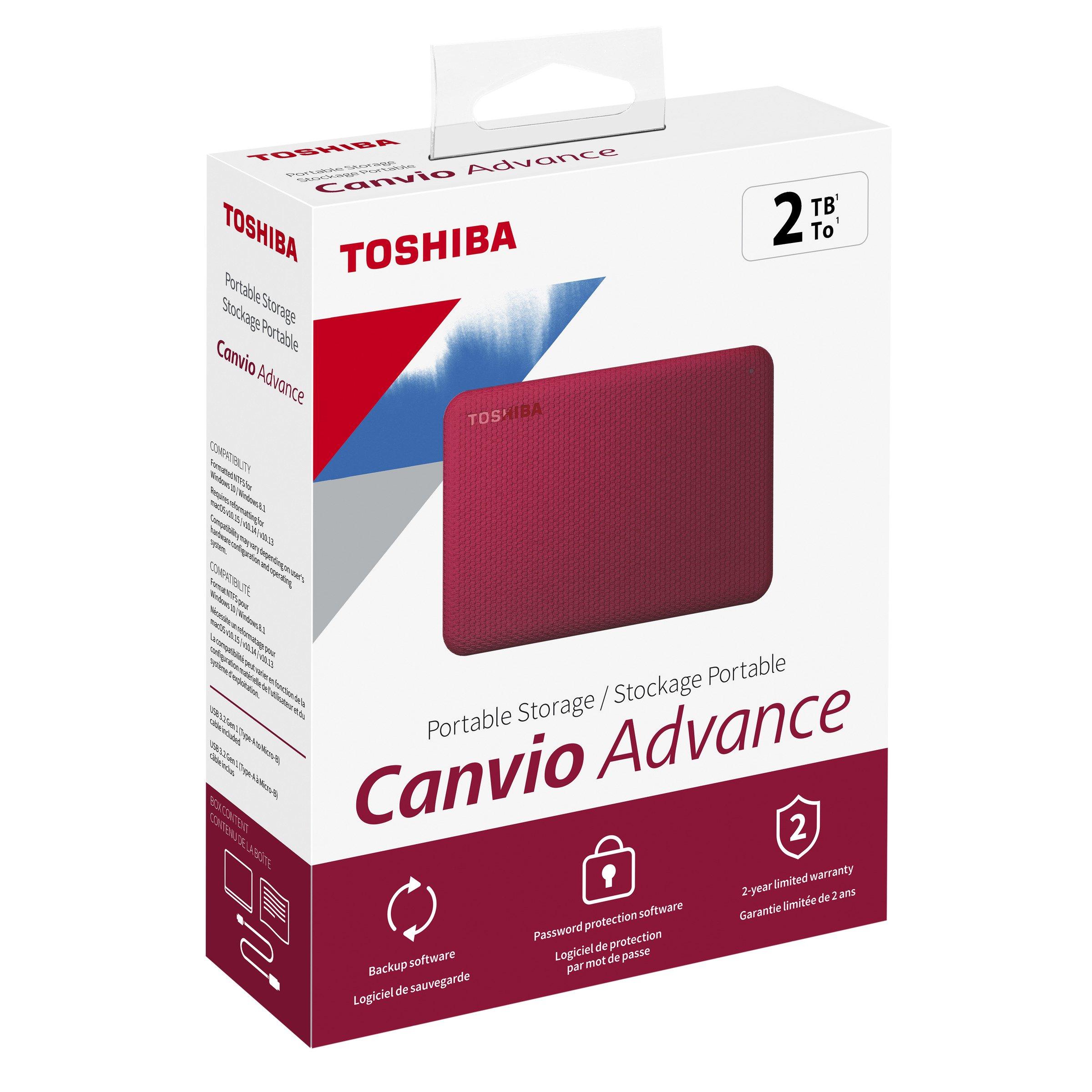 Toshiba CANVIO Advance Portable External Hard Drive 2TB