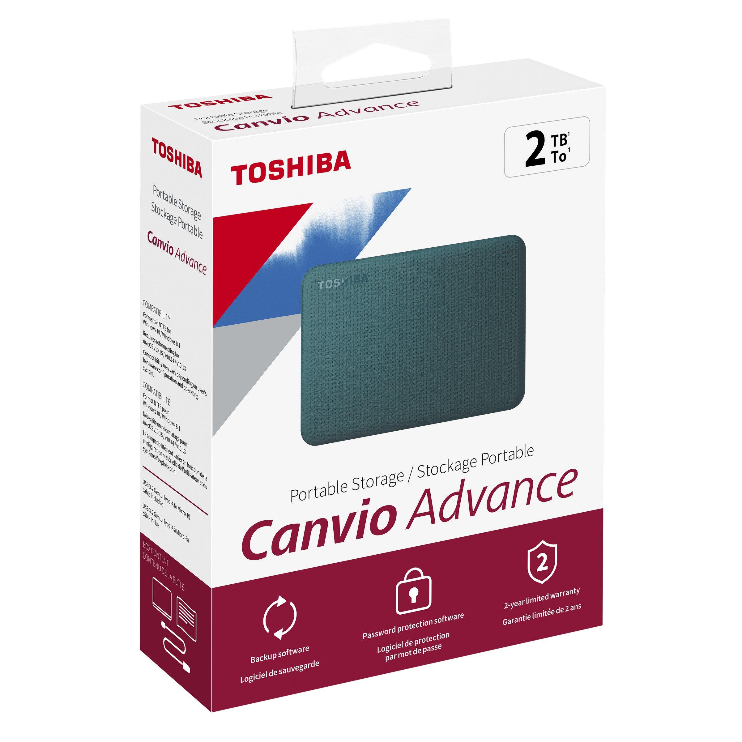 list item 31 of 61 Toshiba CANVIO Advance Portable External Hard Drive 2TB
