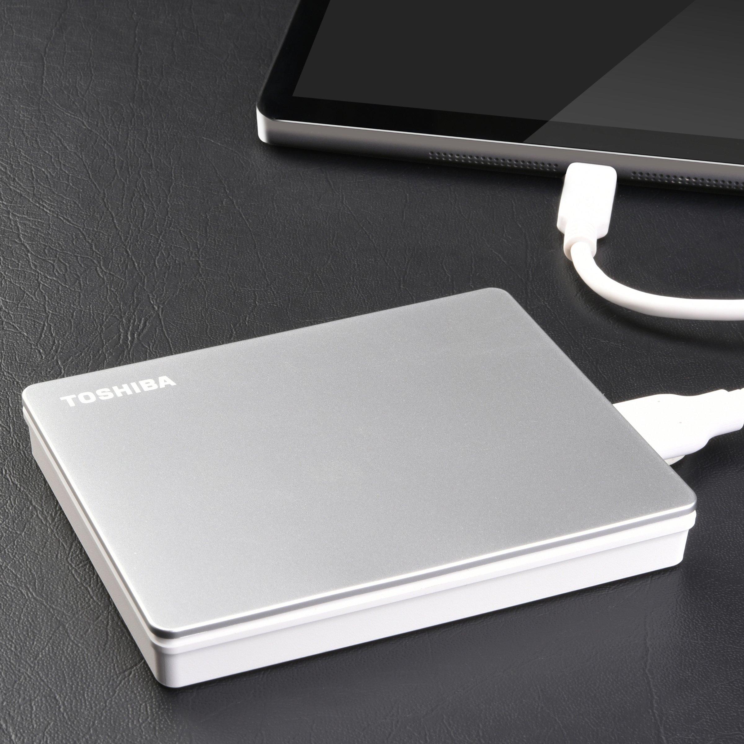 Toshiba CANVIO Flex Portable External Hard Drive 2TB Silver