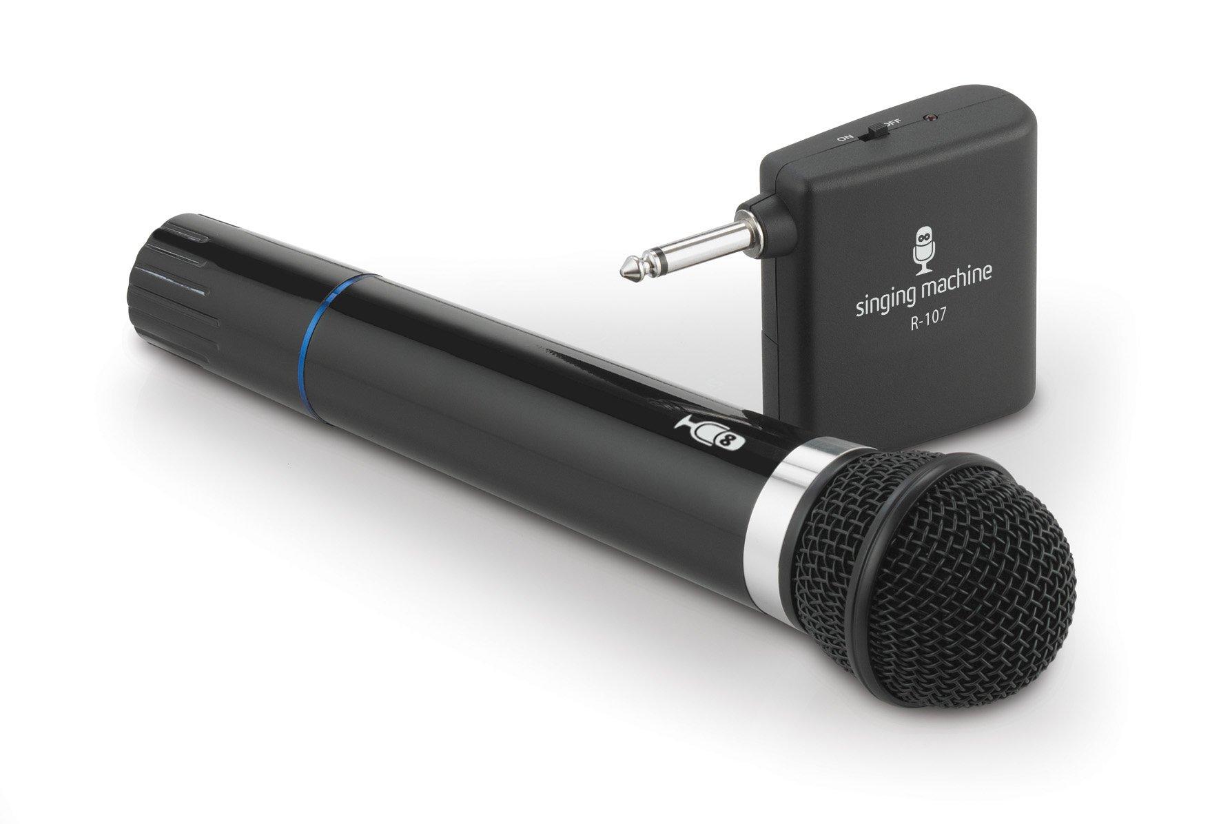 The Singing Machine Wireless Microphone Black