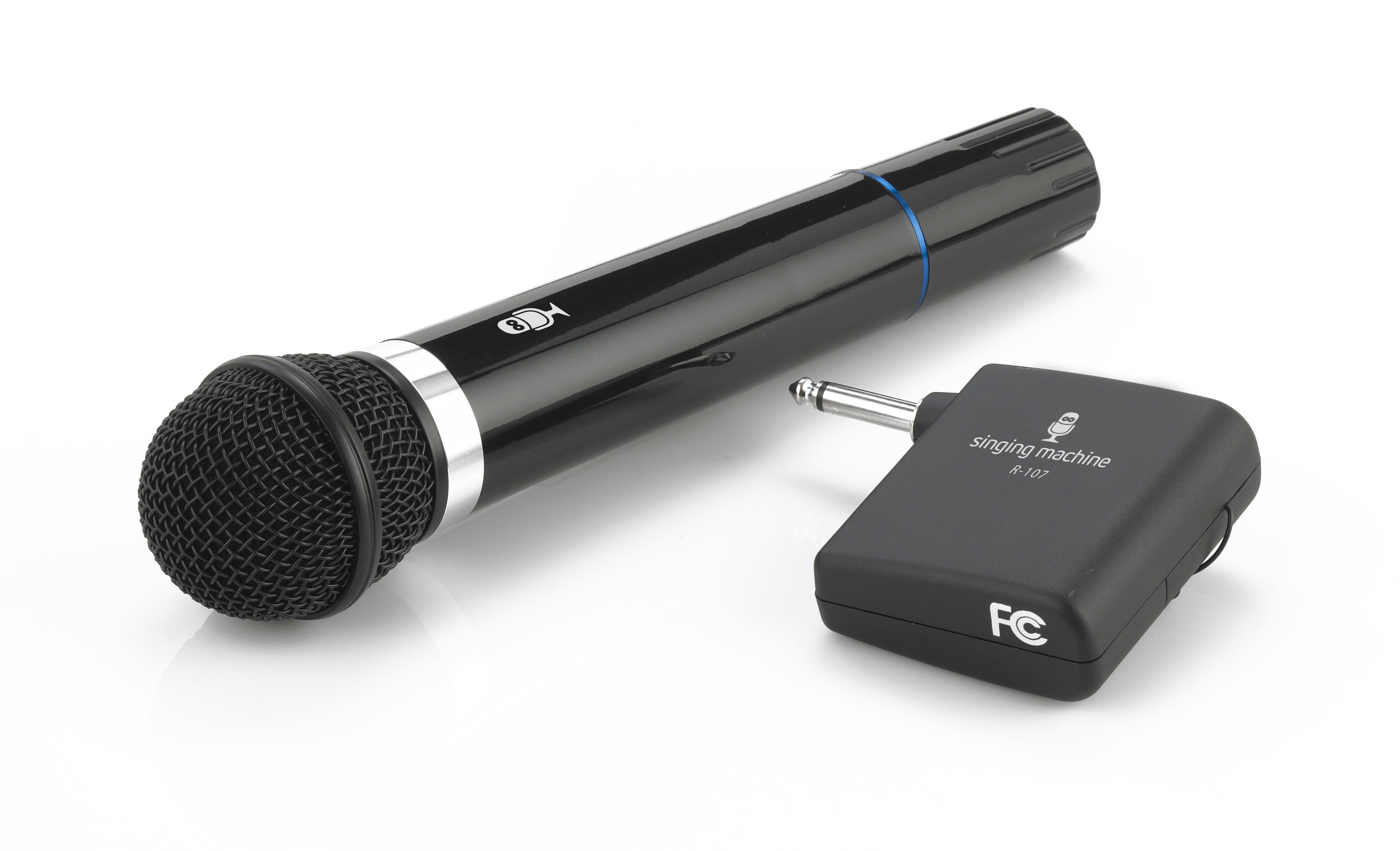The Singing Machine Wireless Microphone Black