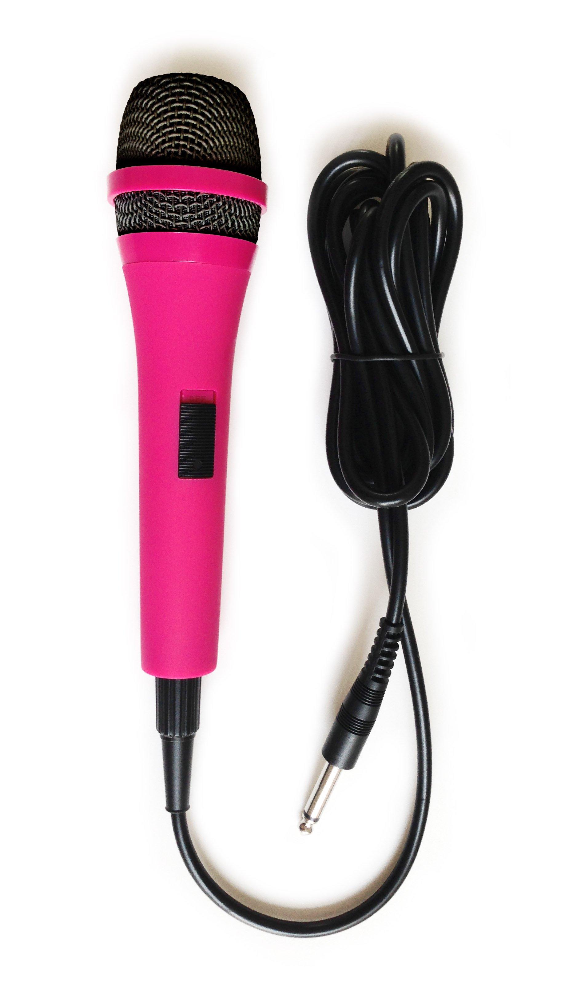 The Singing Machine Unidirectional Dynamic Microphone Pink