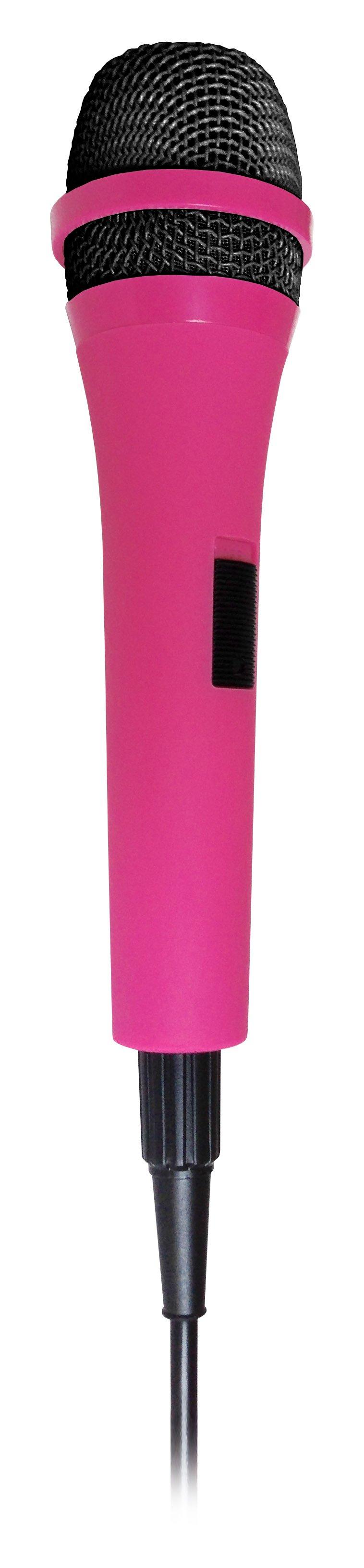 The Singing Machine Unidirectional Dynamic Microphone Pink