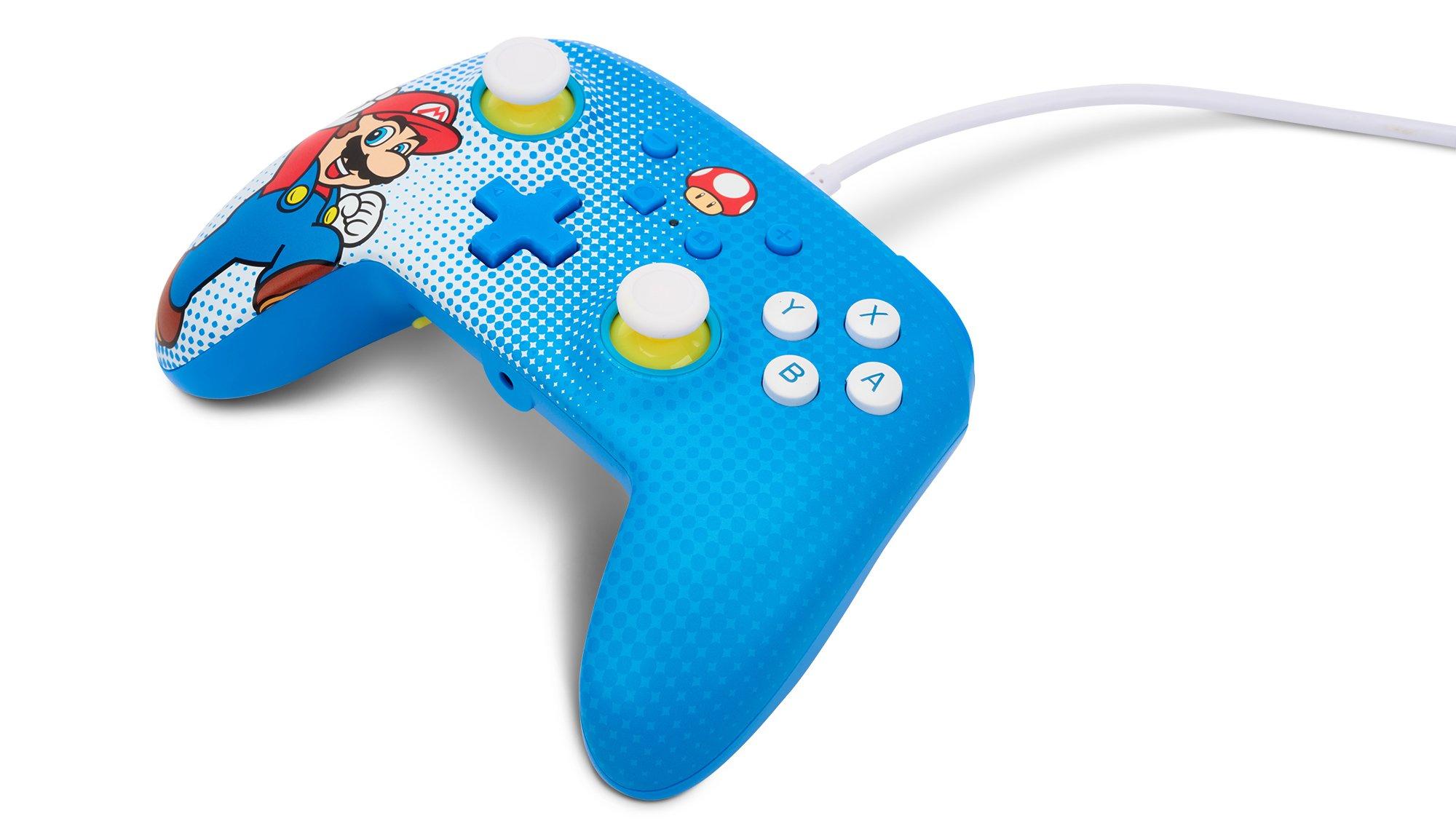 PowerA Enhanced Wired Controller for Nintendo Switch Mario Pop Art - Blue