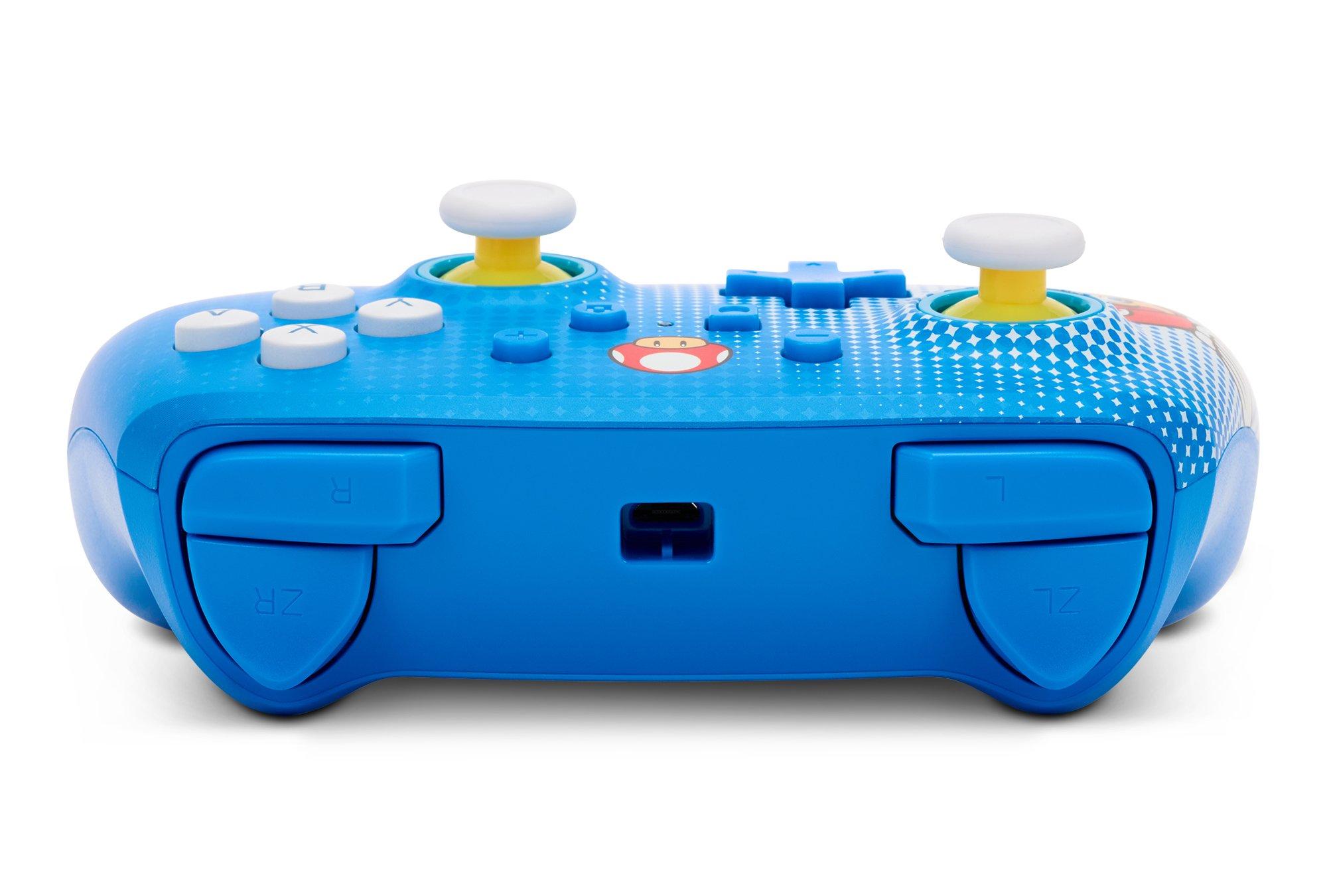 PowerA Enhanced Wired Controller for Nintendo Switch Mario Pop Art - Blue