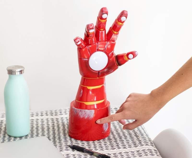 list item 4 of 7 Toynk Marvel Iron Man Glove LED Desk Light