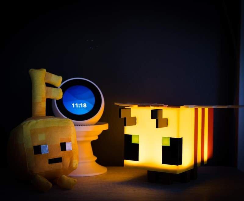 Minecraft Yellow Bee Figural Mood Light 5 Inches Tall
