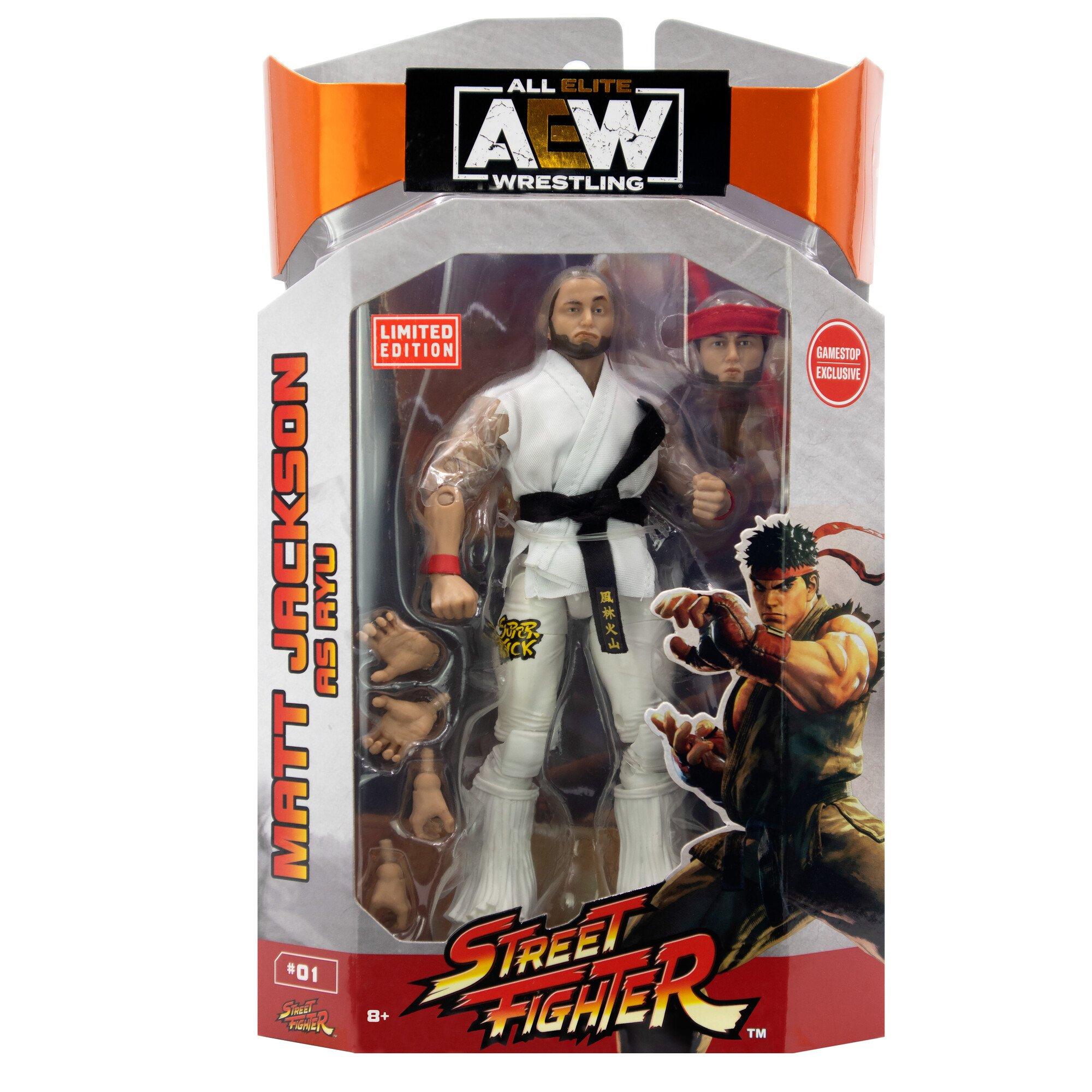 Jazwares All Elite Wrestling x Street Fighter Matt Jackson (Ryu) 6