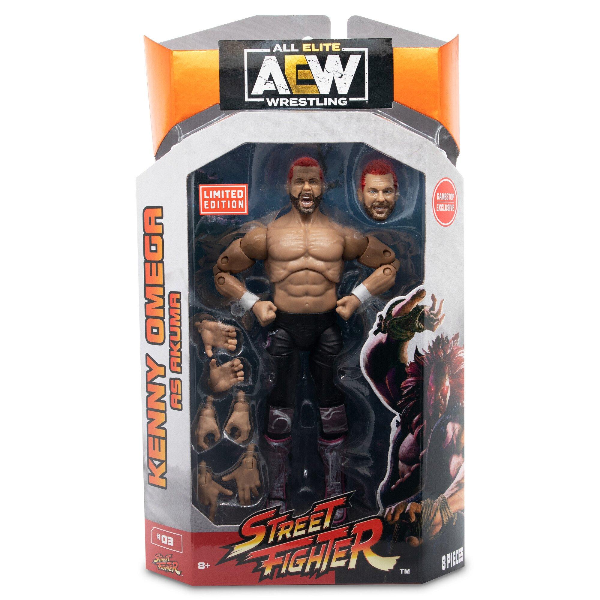 Jazwares All Elite Wrestling x Street Fighter Kenny Omega (Akuma) 6-in  Action Figure GameStop Exclusive