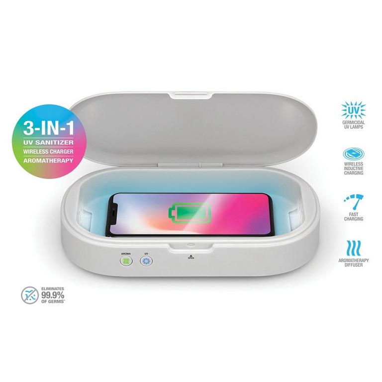iLive UV Sanitizer with Wireless Phone Charging and Aromatherapy