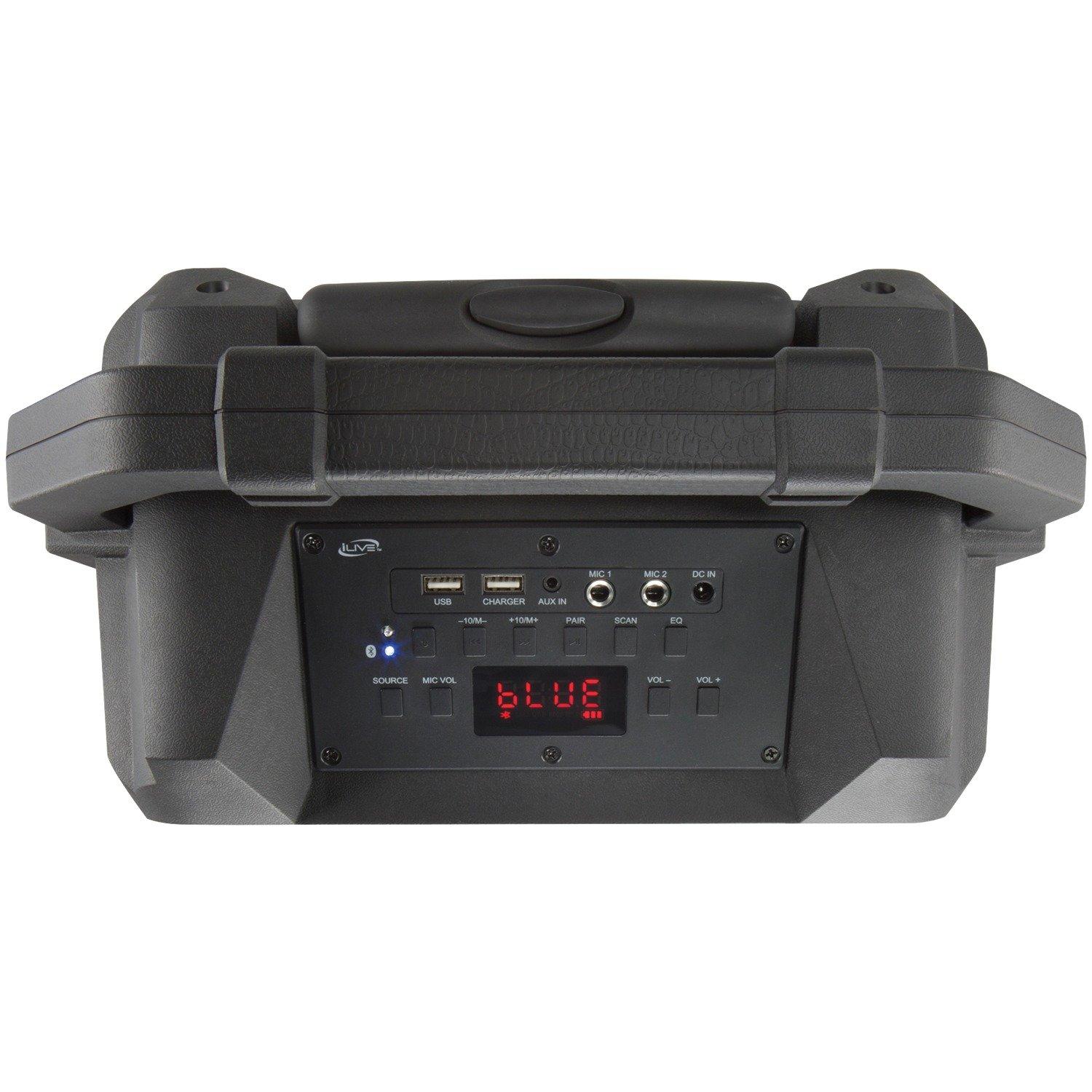 list item 5 of 11 iLive Wireless Tailgate Party Speaker with 8-in Woofer and Carry Handle/Wheels
