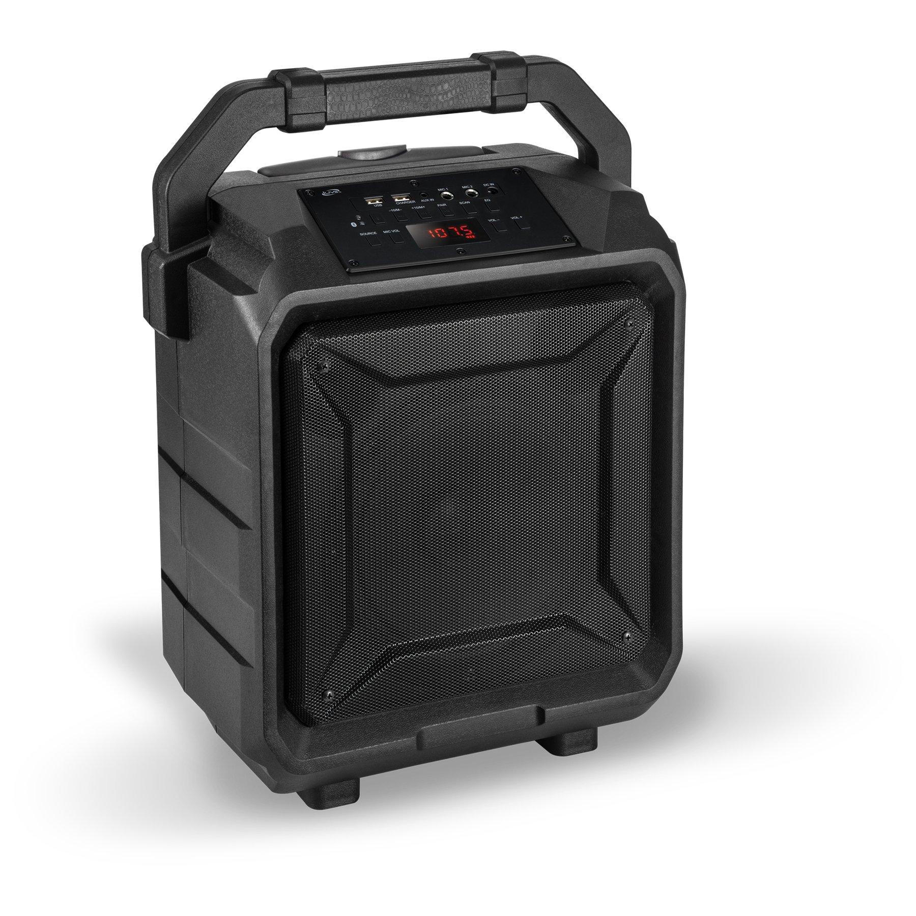 list item 6 of 11 iLive Wireless Tailgate Party Speaker with 8-in Woofer and Carry Handle/Wheels