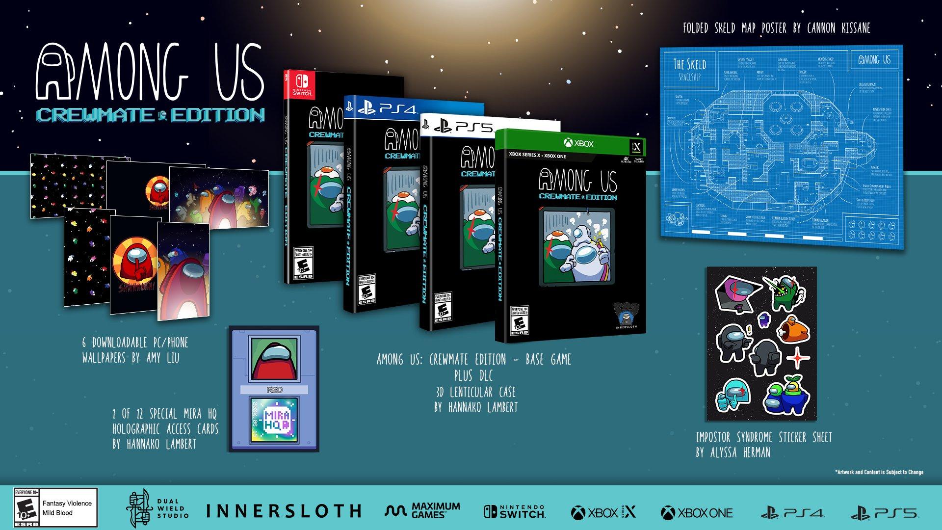 Does it play? on X: Among Us Crewmate Edition PS4 Does it play offline- No  Does it require a download - No Version 2021.11.9 included on disc. Game is  multiplayer only and