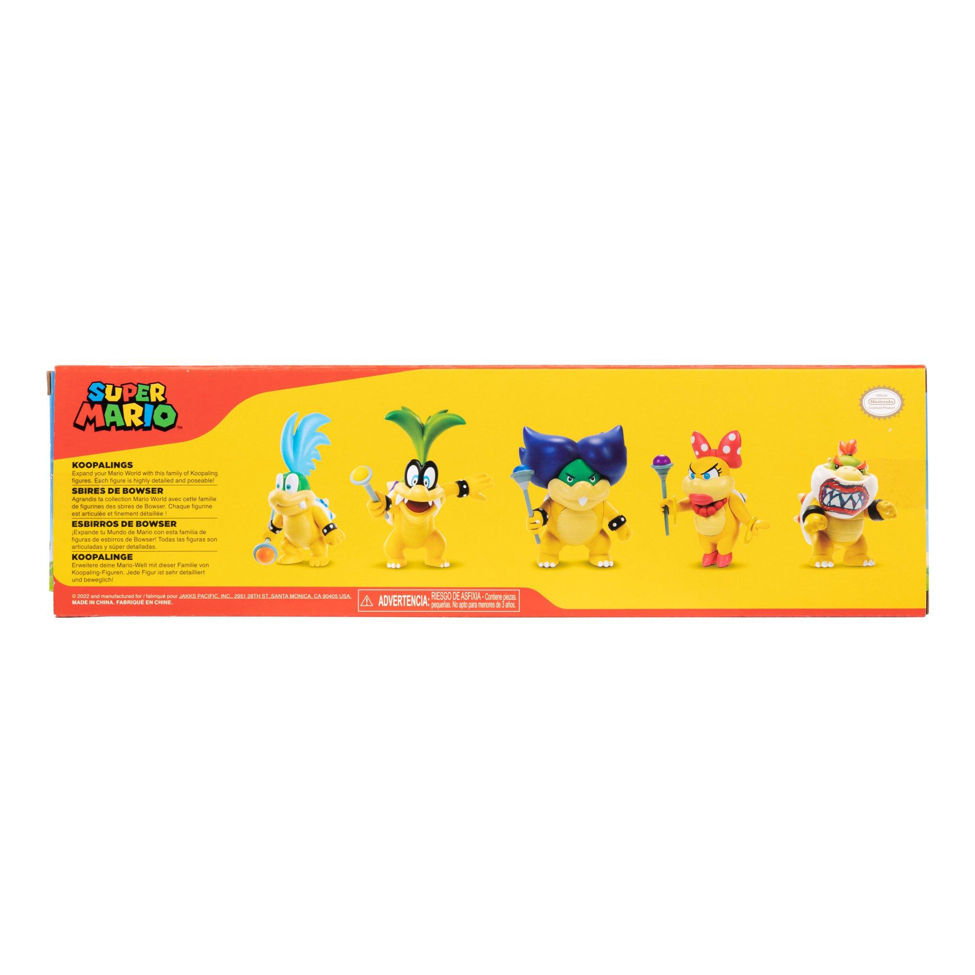 Jakks Pacific Nintendo Super Mario and Bowser Jr 2.5-in Figure Set 5-Pack