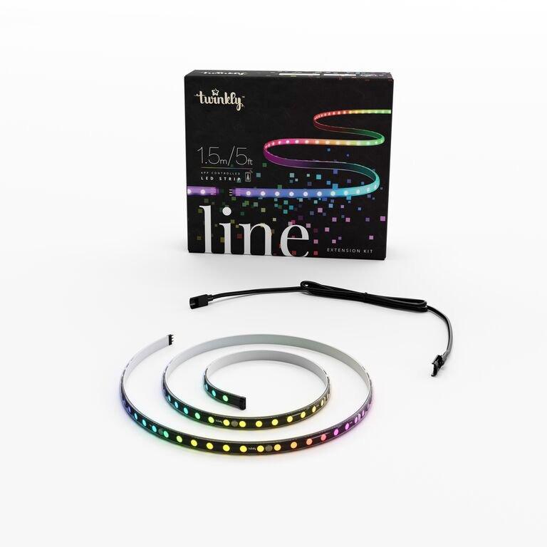 list item 1 of 12 Twinkly Line 5-ft App Controlled RGB LED Light Strip Extension Kit