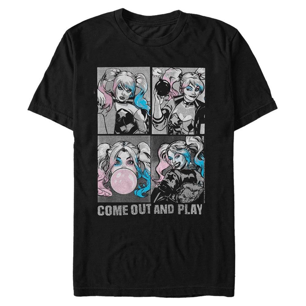 Batman Harley Quinn Come Out and Play Mens T-Shirt