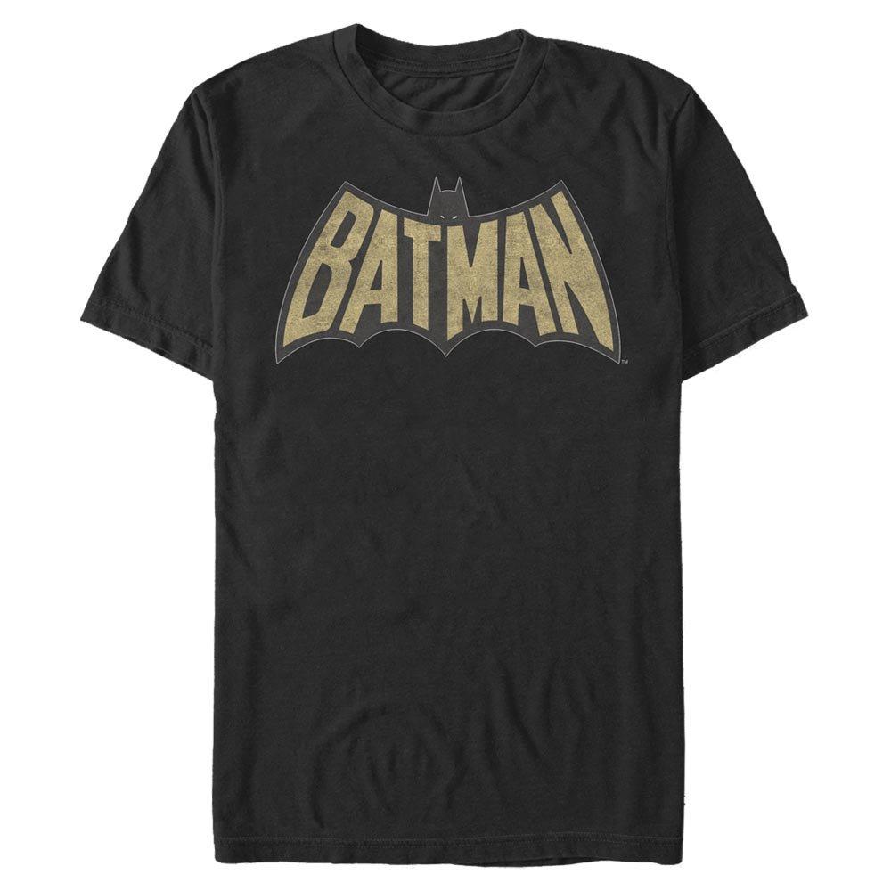 Batman Vintage Gold Logo Mens T-Shirt