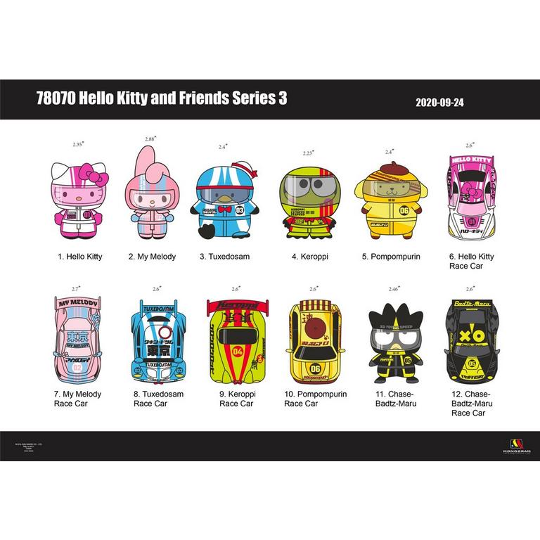 Hello Kitty and Friends 3D Foam Character Series 3 Bag Clip Blind Bag (Styles May Vary)