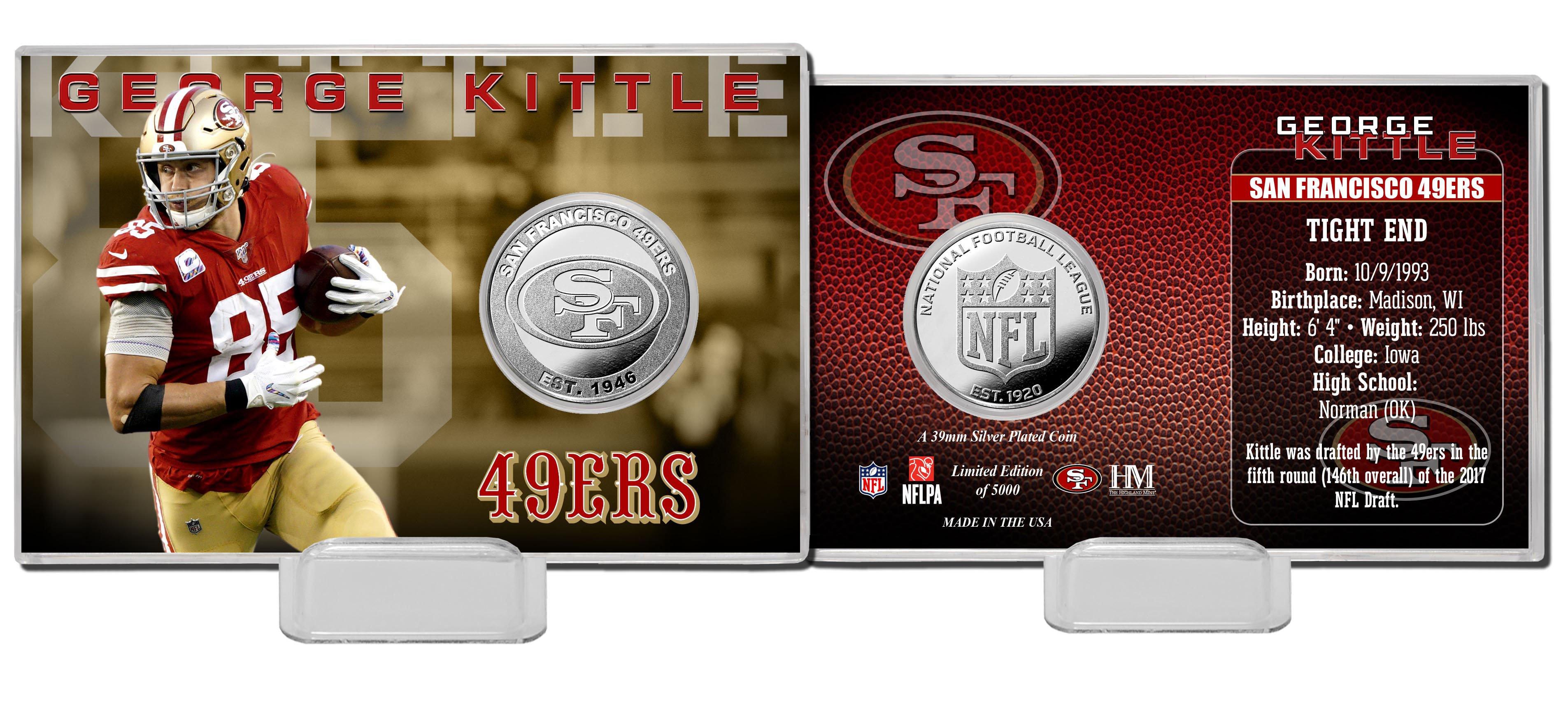 Highland Mint NFL San Francisco 49ers George Kittle Silver Coin Card
