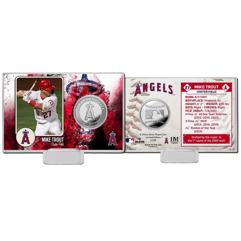 Highland Mint MLB Los Angeles Angels Mike Trout Silver Coin Card
