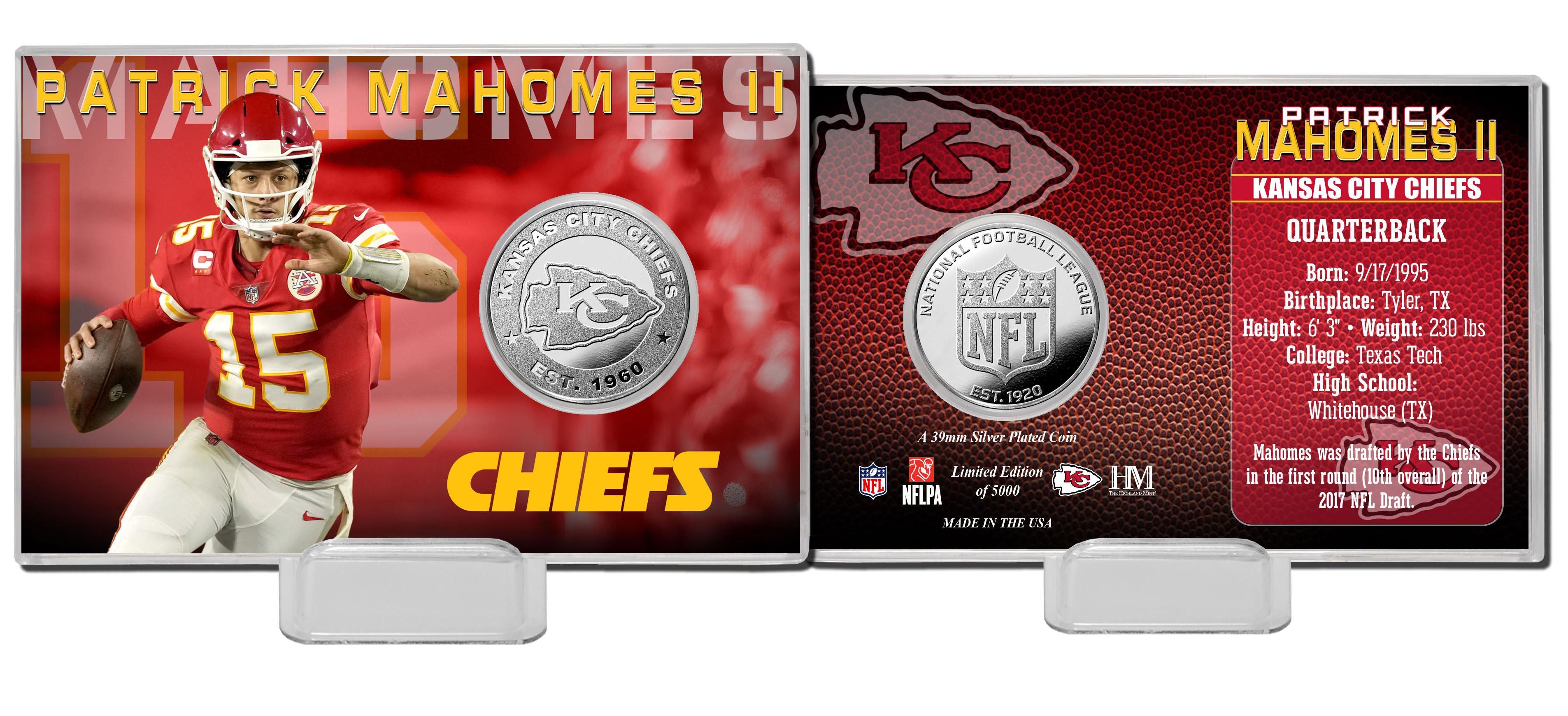 Highland Mint Patrick Mahomes Kansas City Chiefs 2022 NFL MVP 13'' x 16''  Bronze Coin Photo Mint