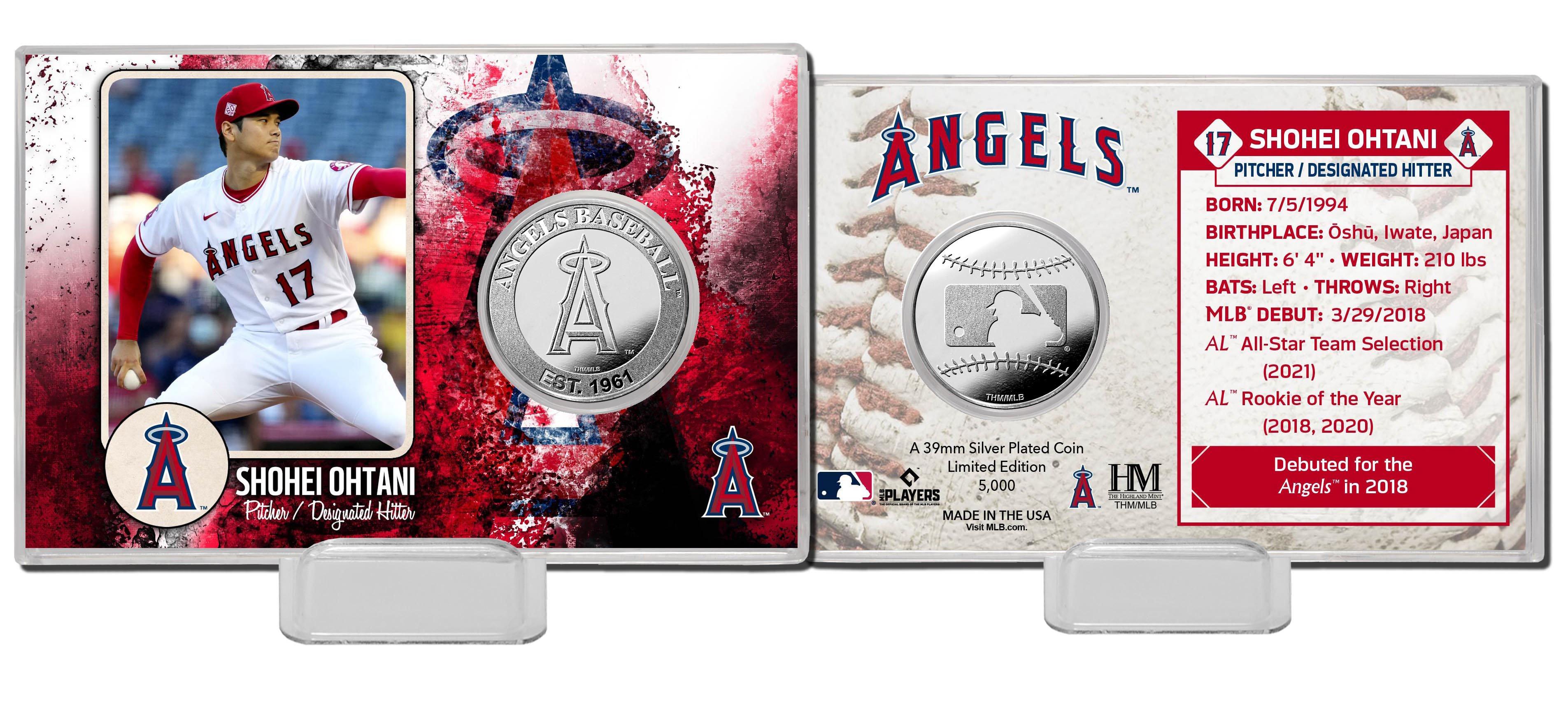 Highland Mint MLB Los Angeles Angels Shohei 'Shotime' Ohtani Silver Coin Card