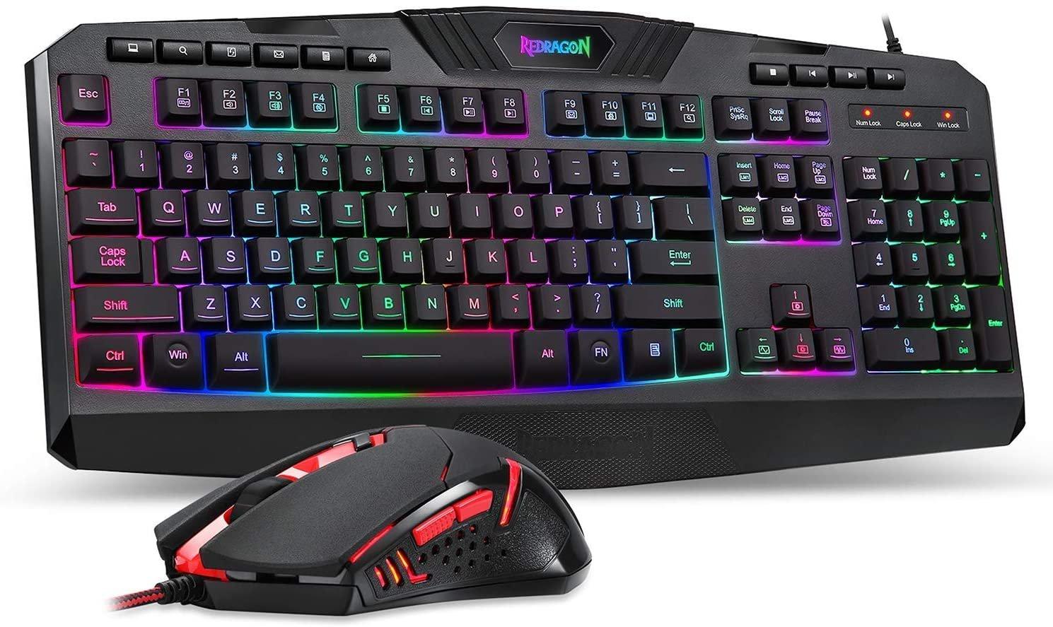 list item 1 of 6 Redragon S101 Wired RGB Gaming Keyboard and Mouse Combo