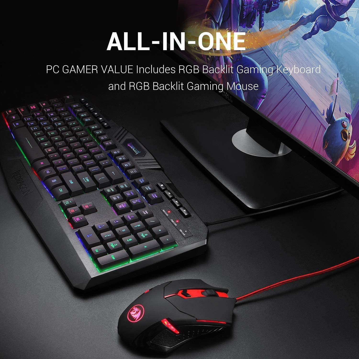 list item 3 of 6 Redragon S101 Wired RGB Gaming Keyboard and Mouse Combo