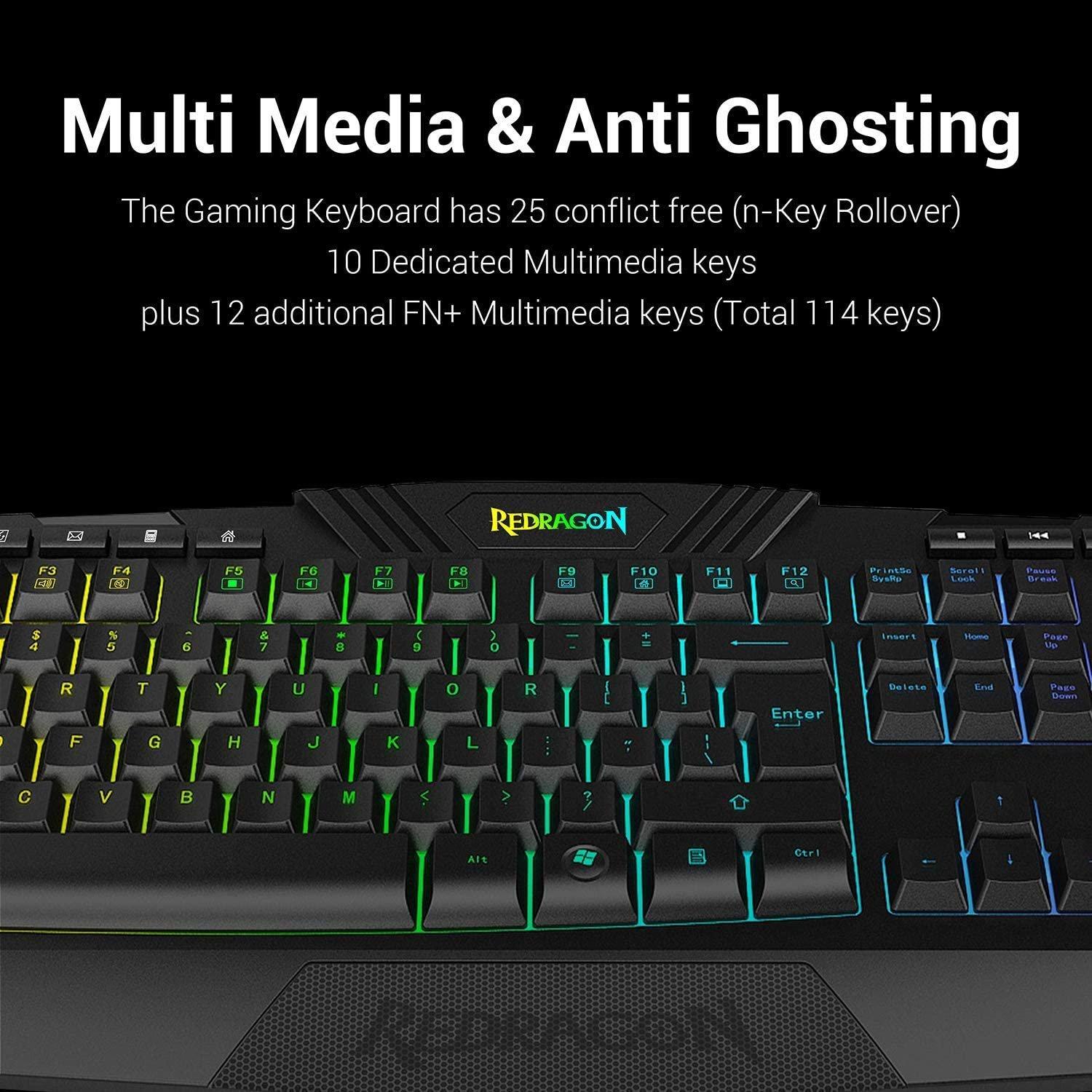 list item 6 of 6 Redragon S101 Wired RGB Gaming Keyboard and Mouse Combo