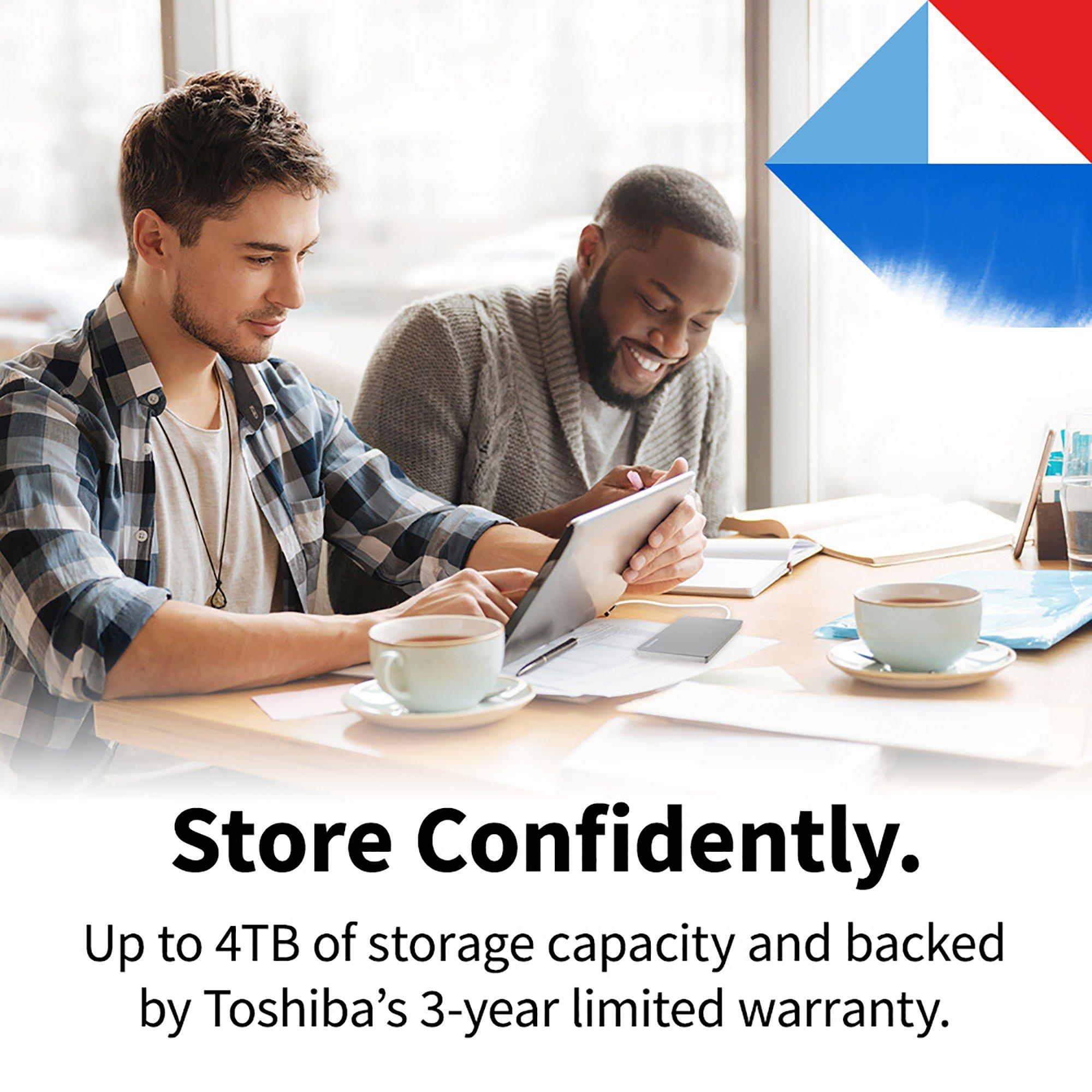 list item 28 of 28 Toshiba Canvio Flex Portable External Hard Drive 4TB Silver
