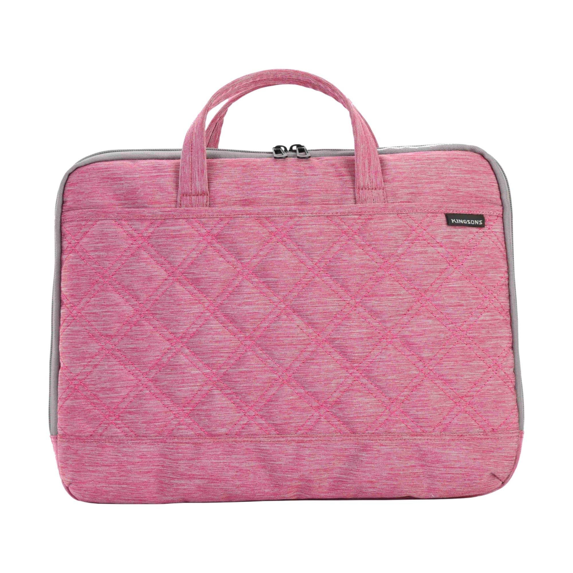 Kingsons Trace Series Womens Laptop Bag Pink