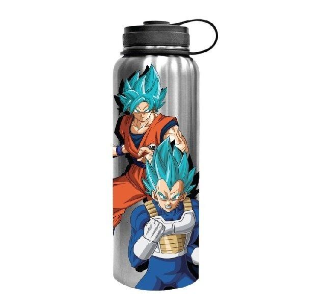 list item 1 of 3 Dragon Ball Super Goku and Vegeta Super Saiyan Blue Stainless Steel Water Bottle