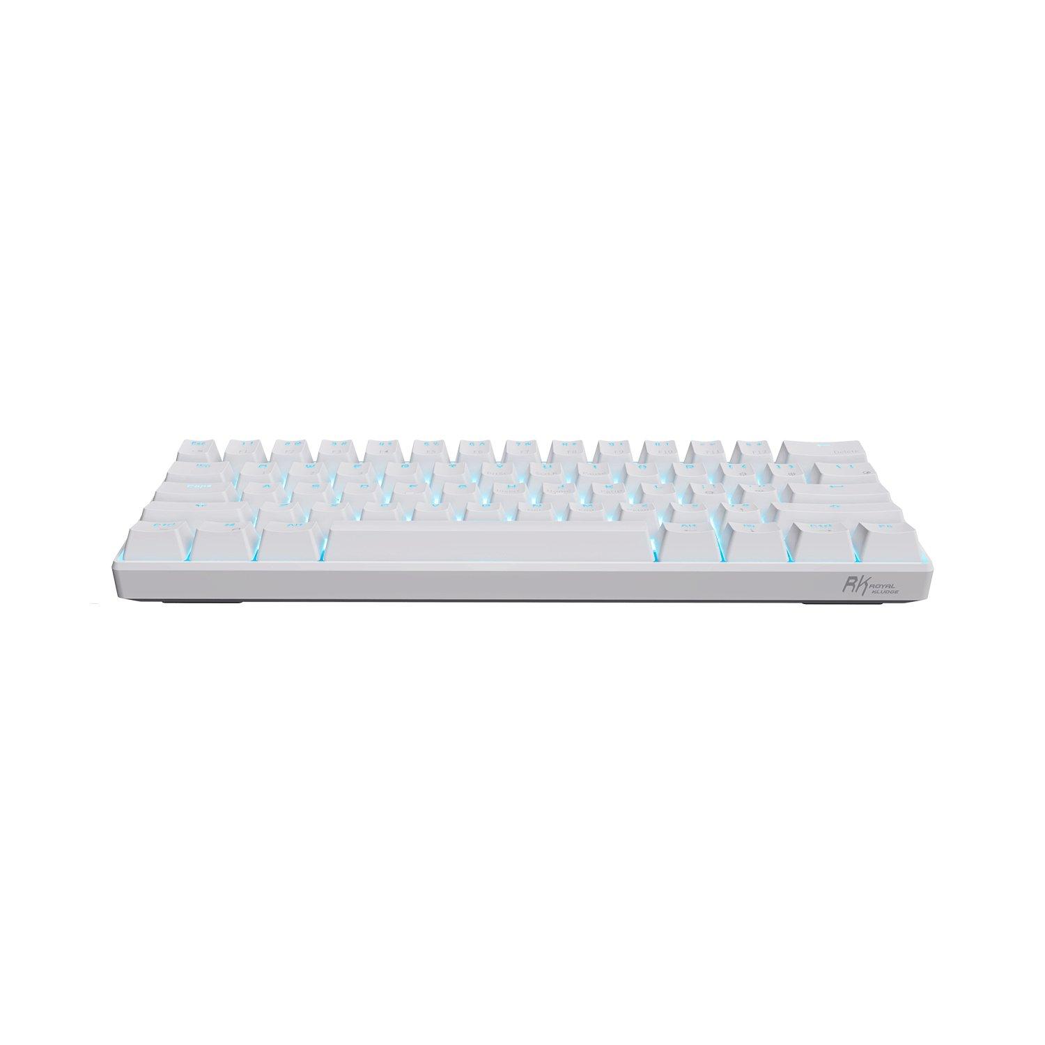  RK ROYAL KLUDGE RK61 Wired 60% Mechanical Gaming Keyboard RGB  Backlit Ultra-Compact Hot-Swappable Red Switch White : Video Games