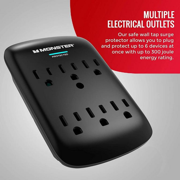 Monster Wall Tap Surge Protector 6 Outlet