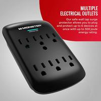 list item 2 of 9 Monster Wall Tap Surge Protector 6 Outlet