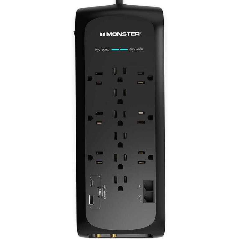 Monster Surge Protectors Power Strip 12 Outlets with USB and USB-C Ports