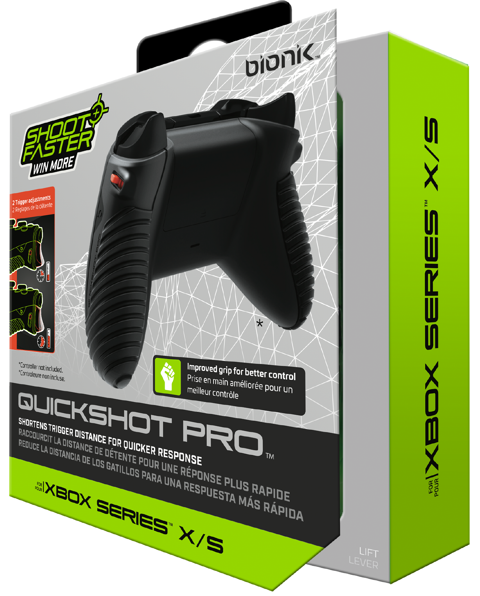 bionik Quickshot Pro Controller Grips for Xbox Series X