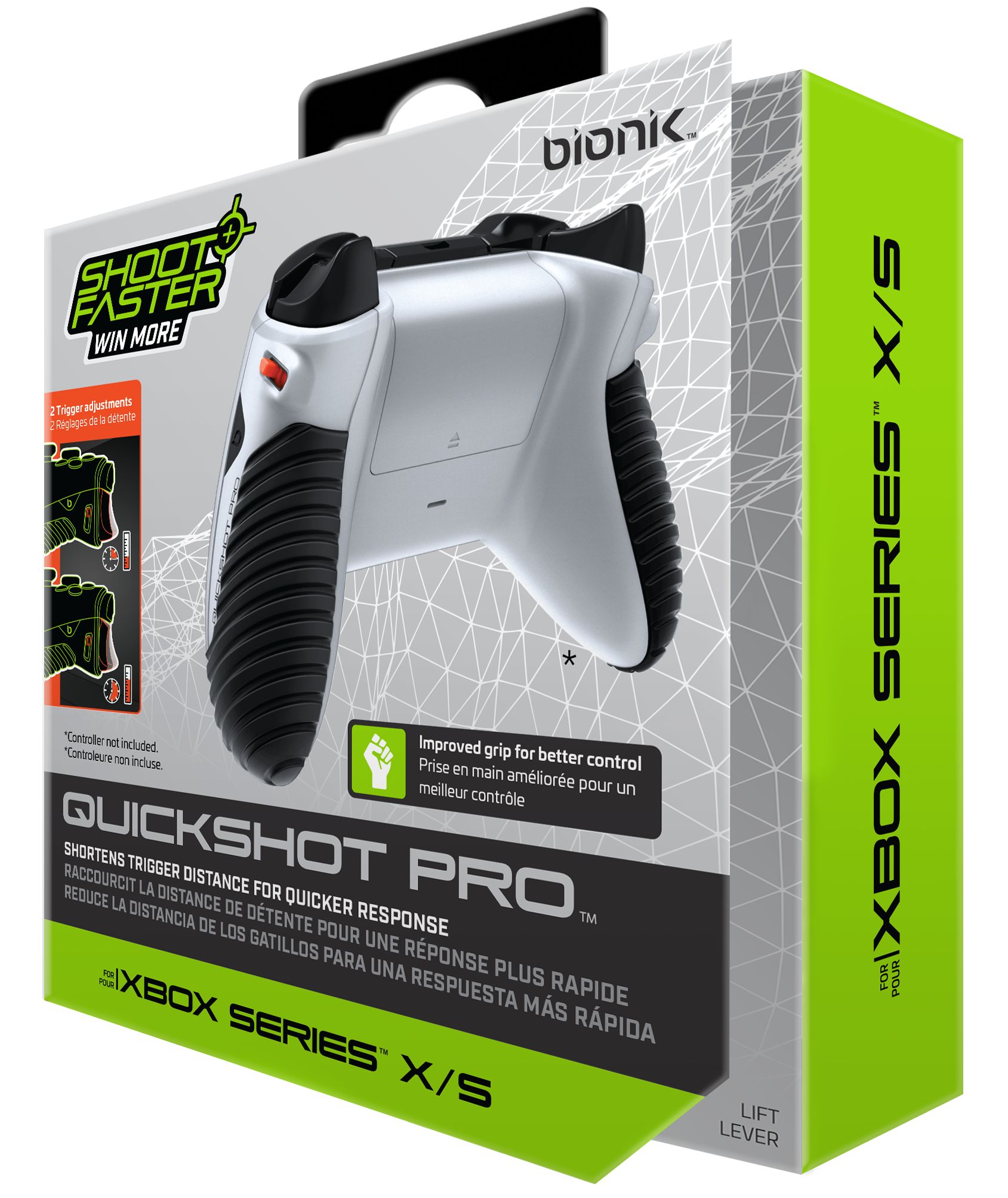 Bionik Quickshot Pro Trigger Extensions For Xbox Series X