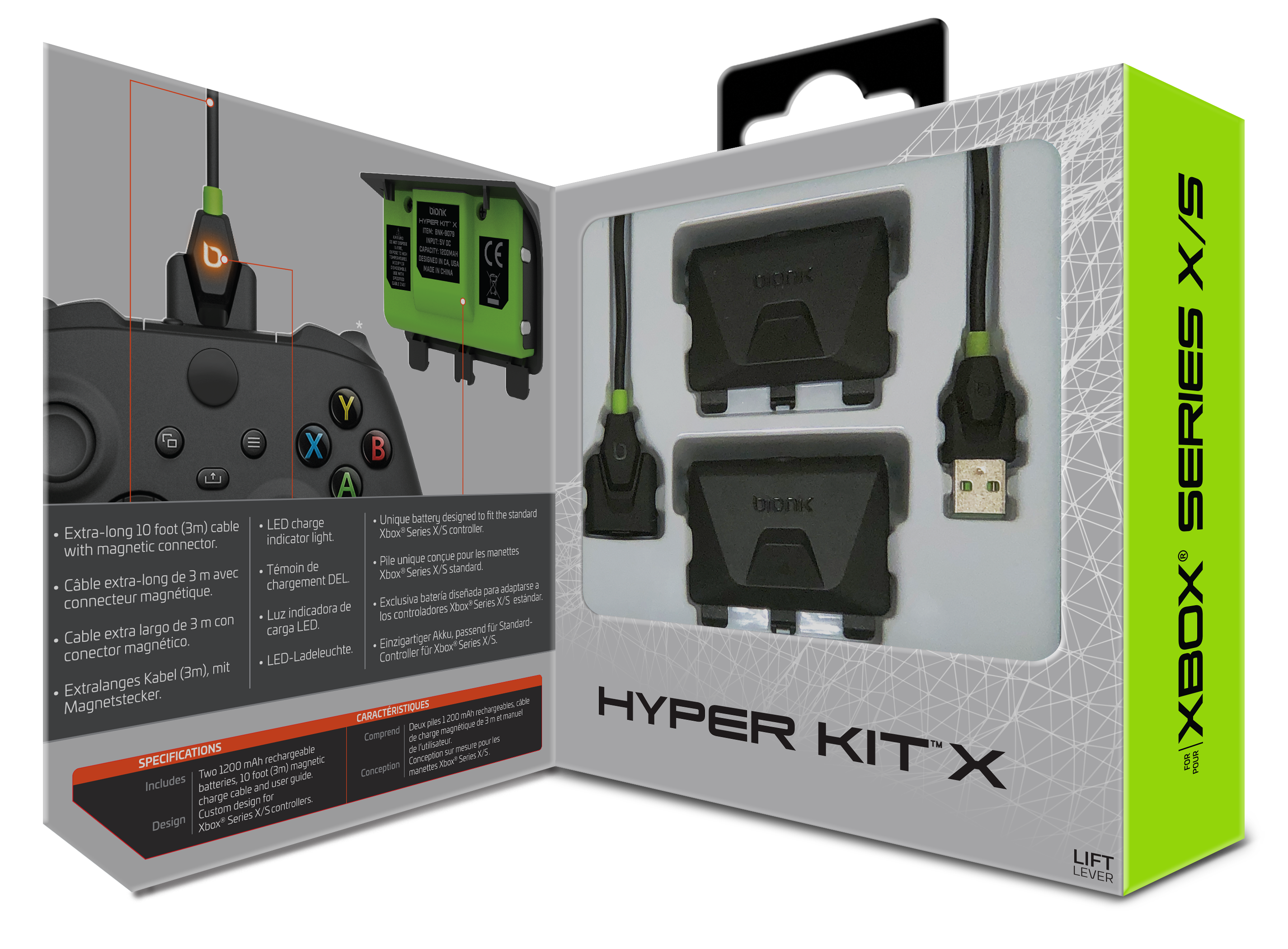 bionik Hyper Kit X Rechargeable Battery for Xbox Series X