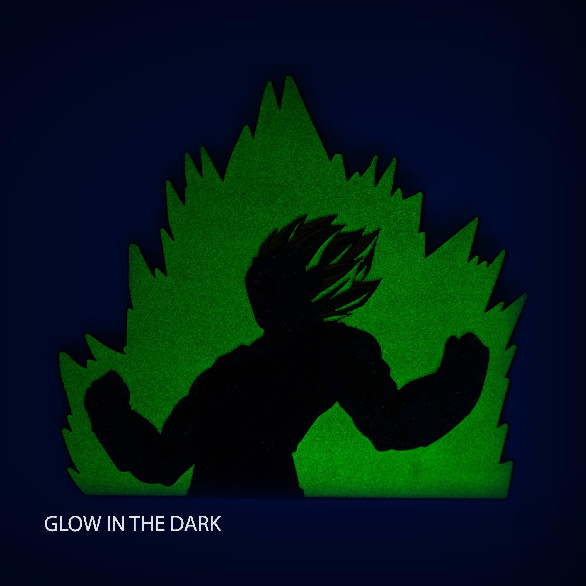 Dragon Ball Z Vegeta Magnetic Glow Enamel Pin