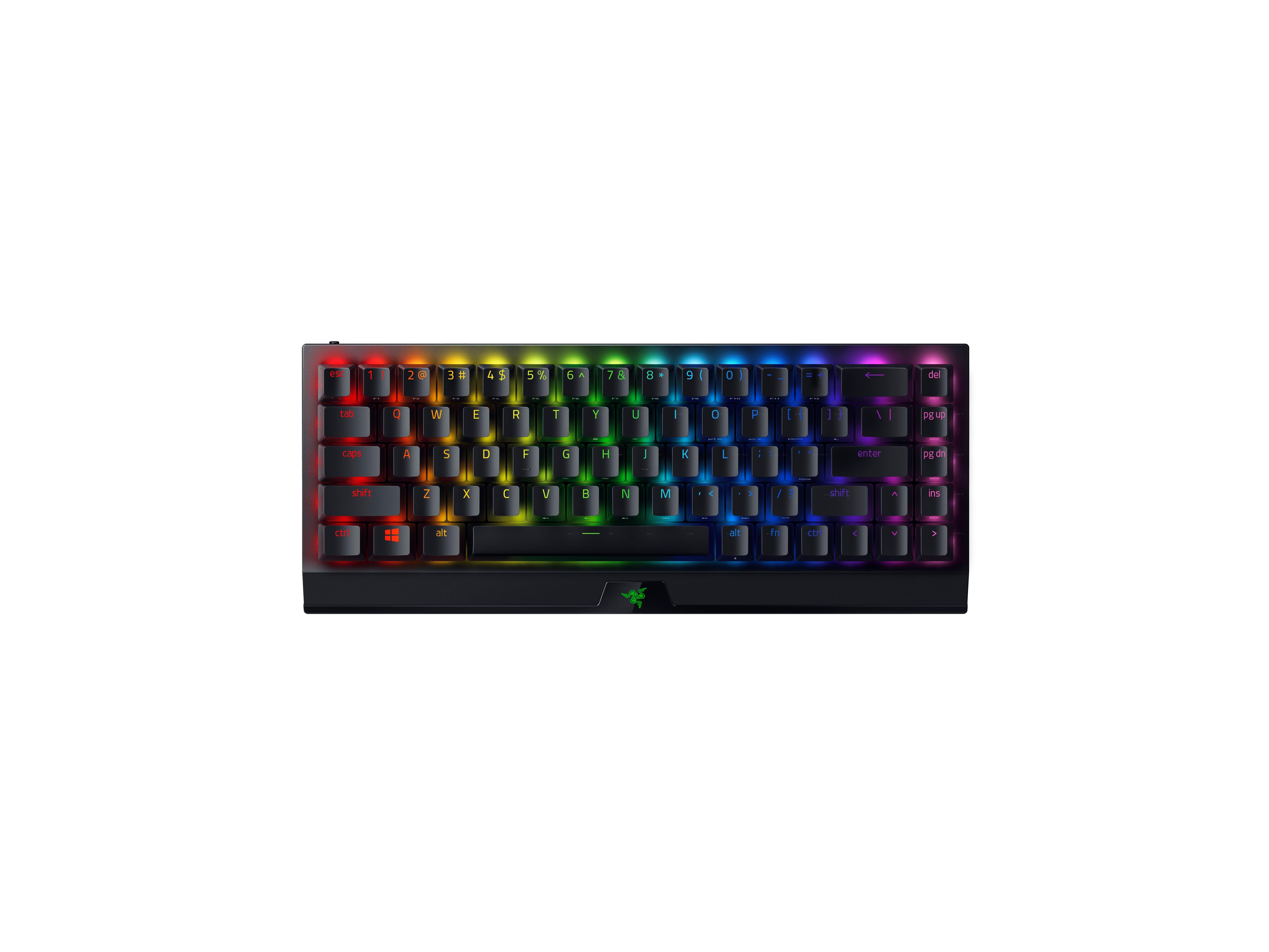 Razer BlackWidow V3 Mini HyperSpeed 65 Percent Wireless Yellow Switch Mechanical Gaming Keyboard Black with Chroma RGB