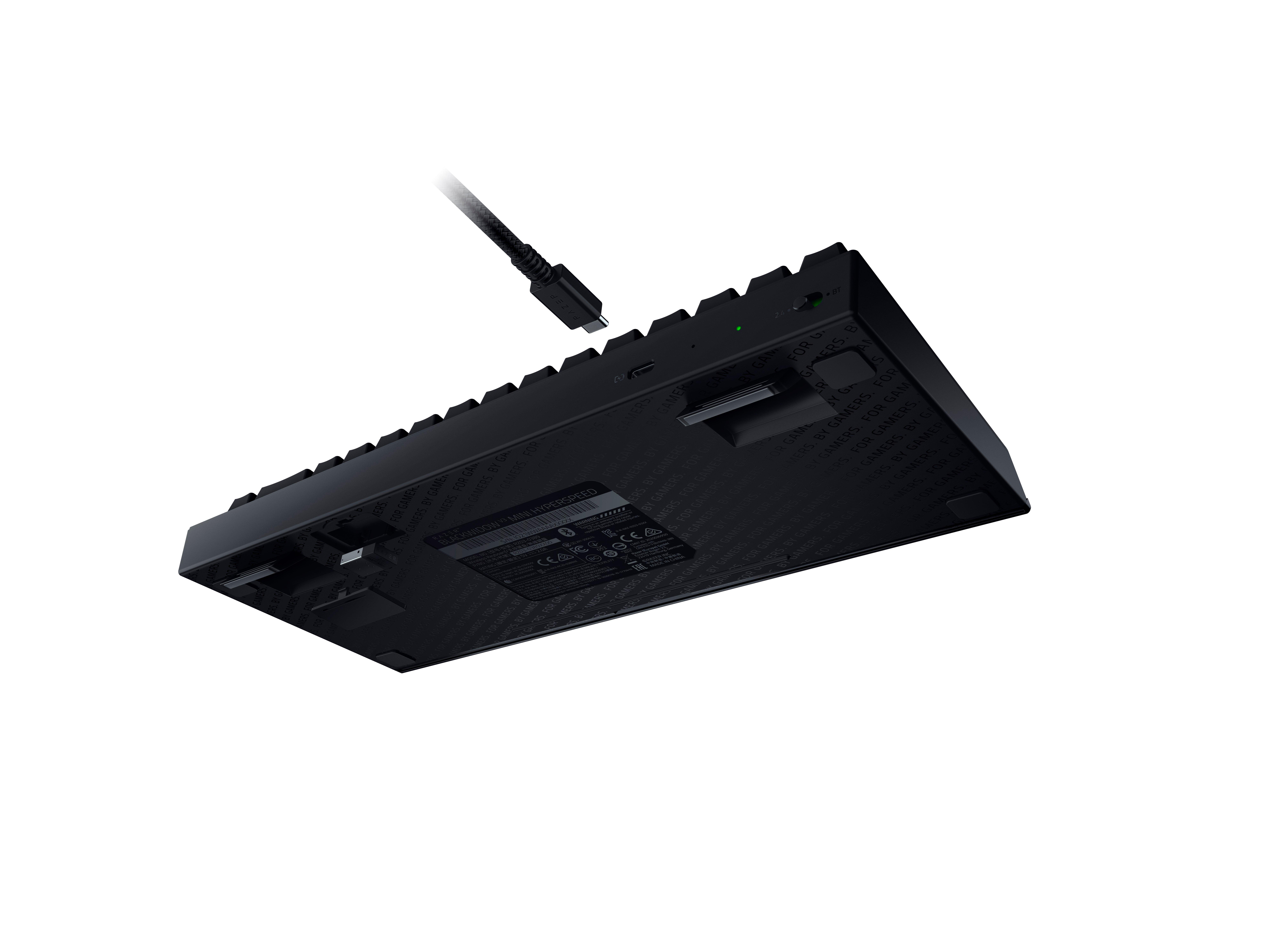 list item 5 of 5 Razer BlackWidow V3 Mini HyperSpeed 65 Percent Wireless Yellow Switch Mechanical Gaming Keyboard Black with Chroma RGB